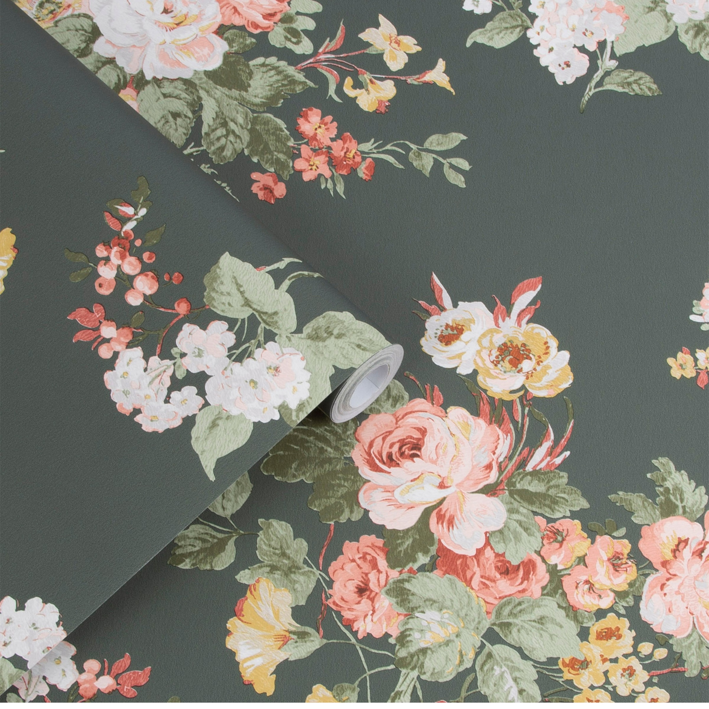 LAURA ASHLEY Vliestapete »Laura Ashley Rosemore Fern Vliestapete«, geblümt, Laura Ashley Rosemore Fern Vliestapete