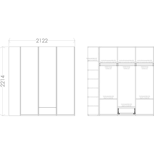 Müller SMALL LIVING Kleiderschrank »Modular Plus Variante 3«, inklusive  einer Schublade online bestellen