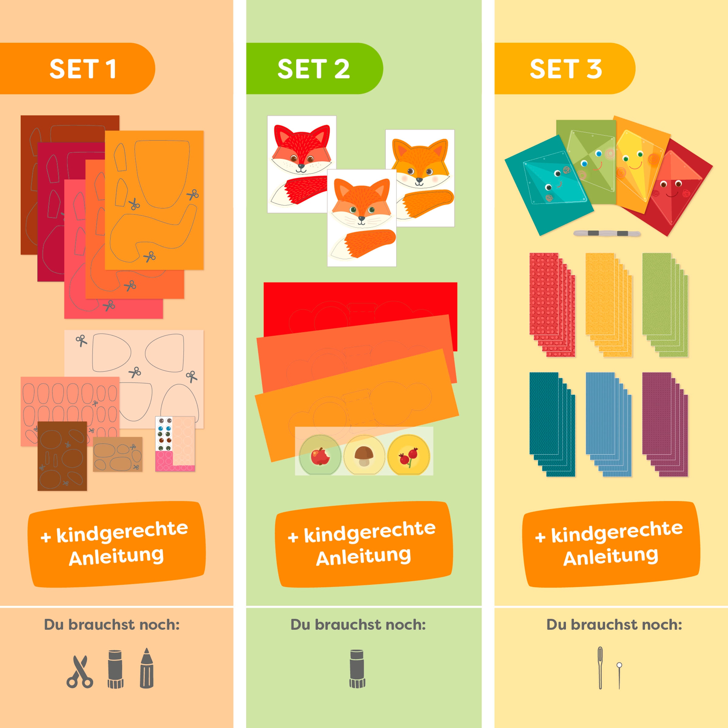 Haba Kreativset »3er Bastelsets Erstes Basteln Herbst«