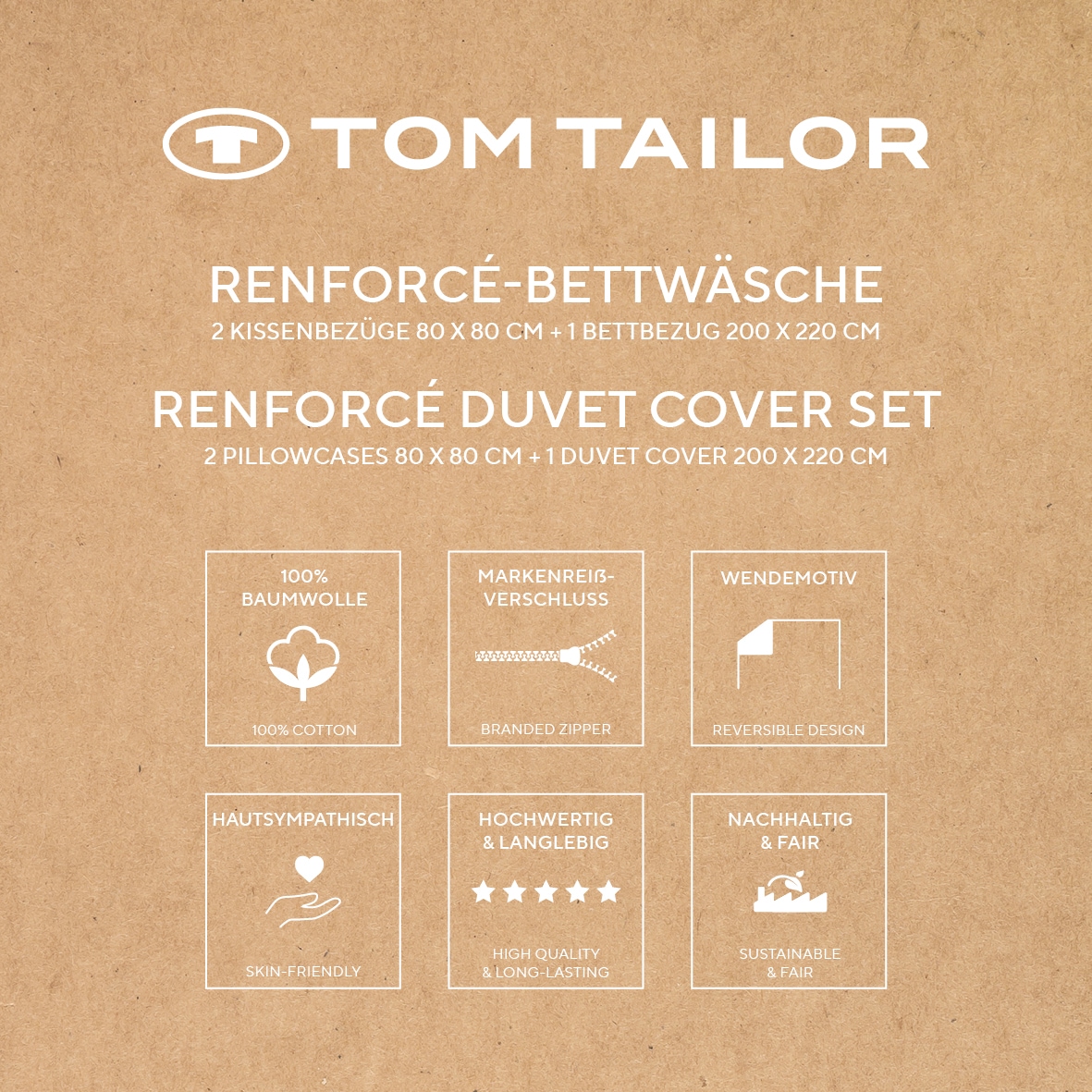 TOM TAILOR HOME Bettwäsche »COLORED STRIPES in Gr. 135x200cm, 155x220cm, 200x220cm oder 100x135cm«, new bedroom, gewebtes Label