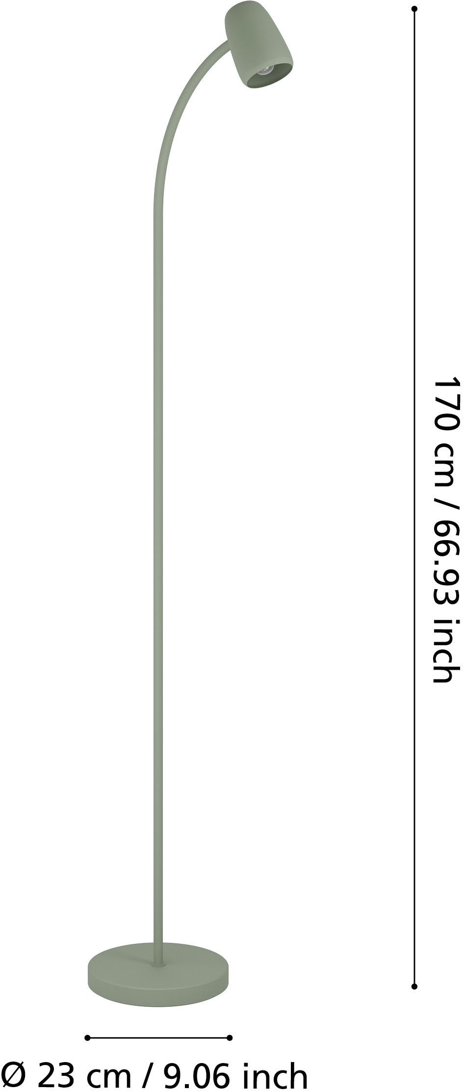 EGLO Stehlampe »CARLO Stehlampe - Stahl - E14 - 1X18W - IP20« E14 1 Stk. Standlampe, 170 cm, Flexarm, schwenkbar, Leselampe, Wohnzimmerlampe