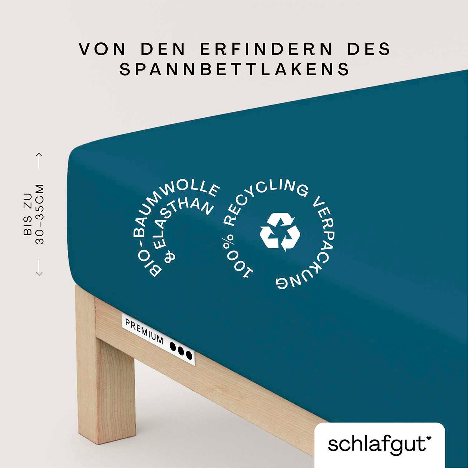 Schlafgut Spannbettlaken »Premium«, Zero Waste Verpackung, PREMIUM Qualität