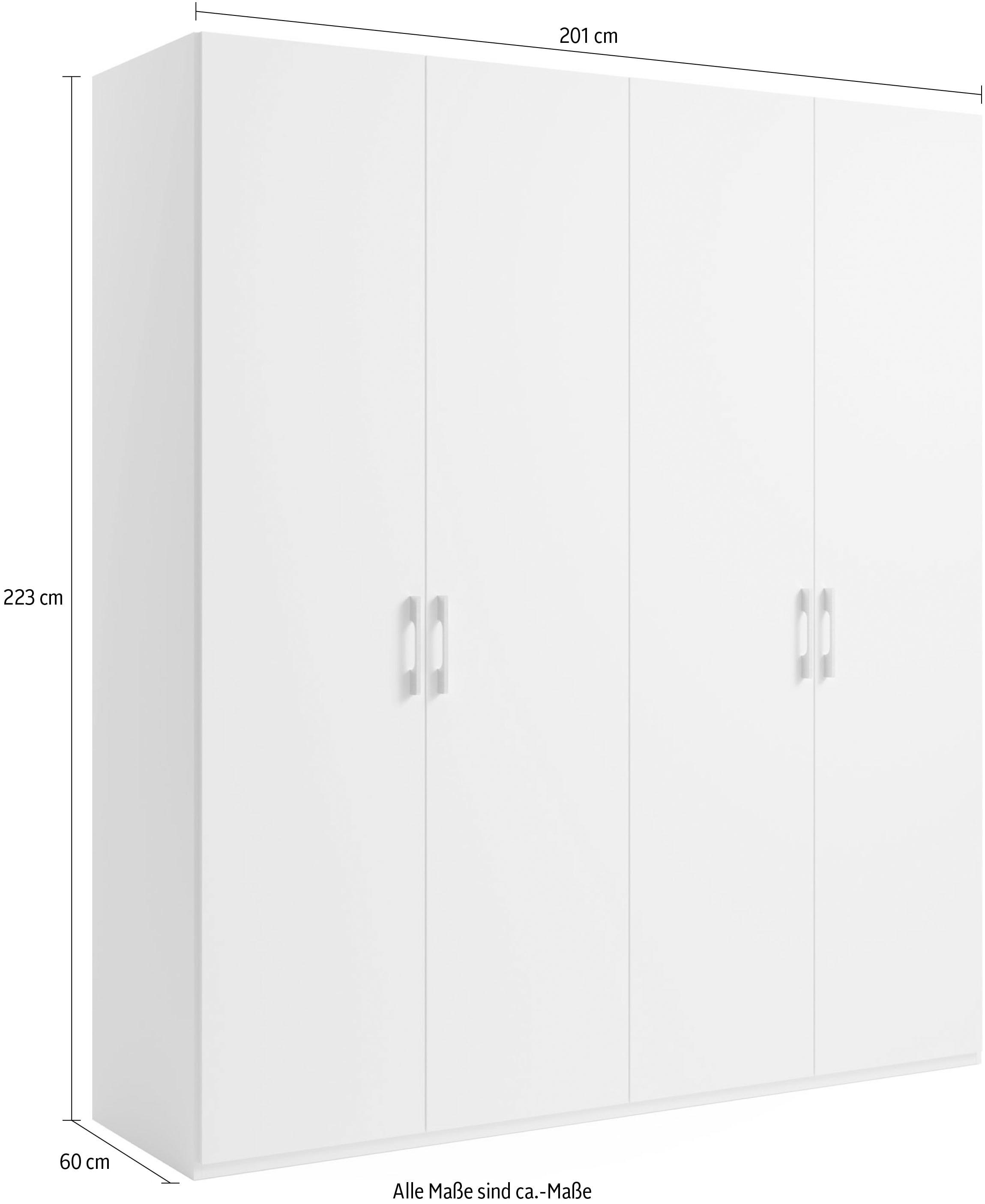 set one by Musterring Drehtürenschrank »Henderson«, in 2 Breiten, inkl. Fachböden und Kleiderstangen