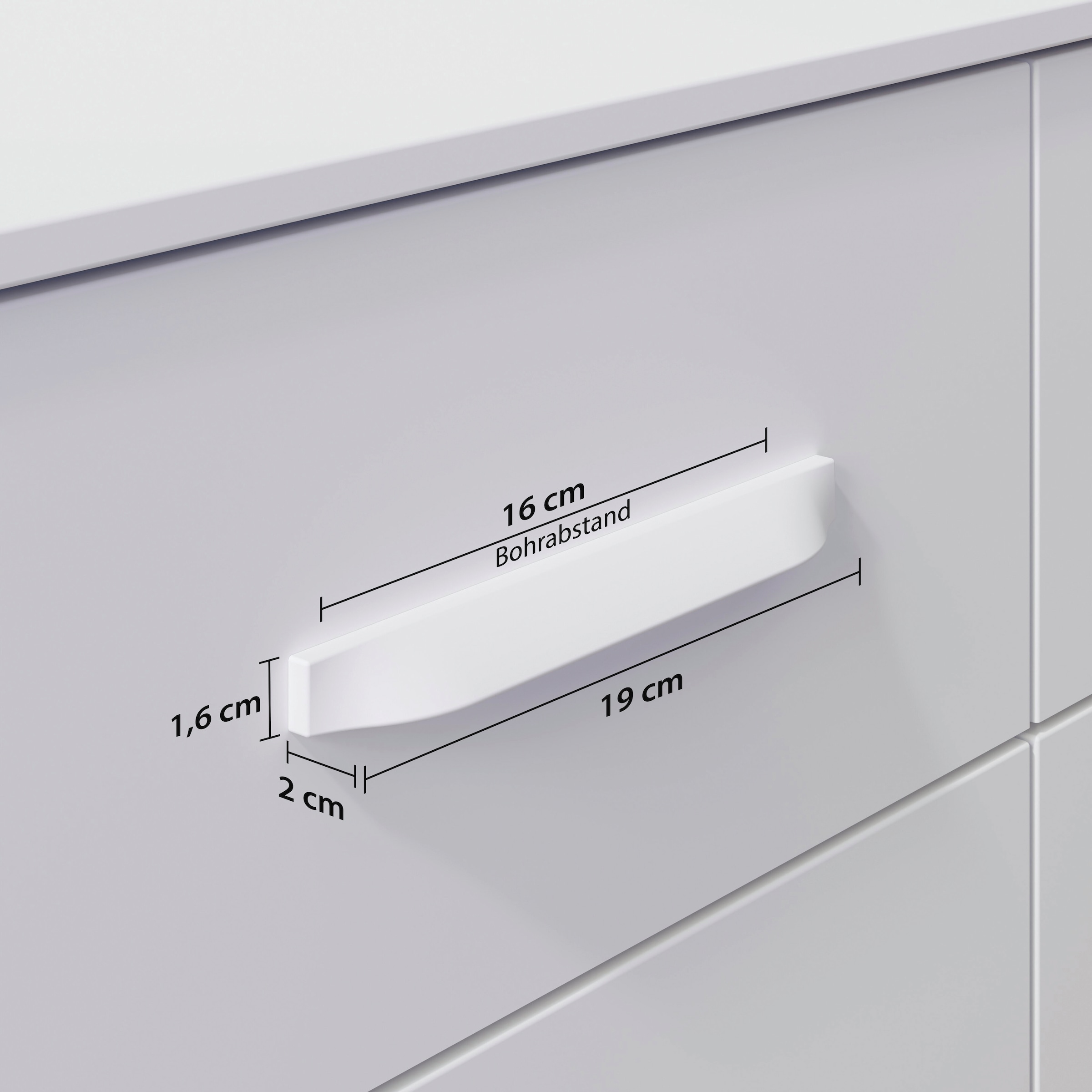 rauch Griff »Bügelgriff Schrankgriff Metallgriff für Rauch-Kleiderschränke« 4 Stk. tlg. Individuelle Schrankgestaltung, Metallgriffe für Rauch-Kleiderschränke