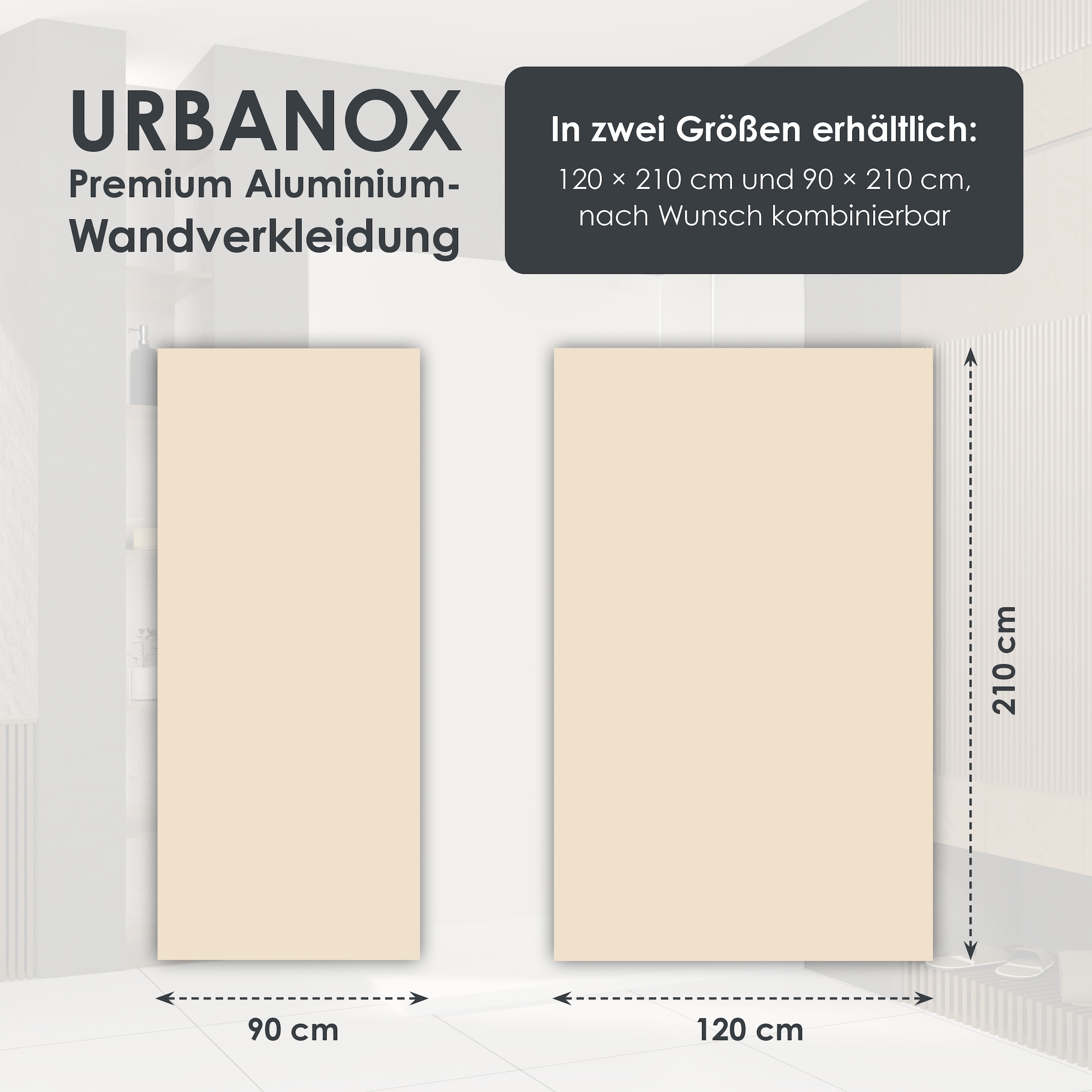 Marwell Duschrückwand »Urbanox« 1 Paneel: 120 x 210 cm