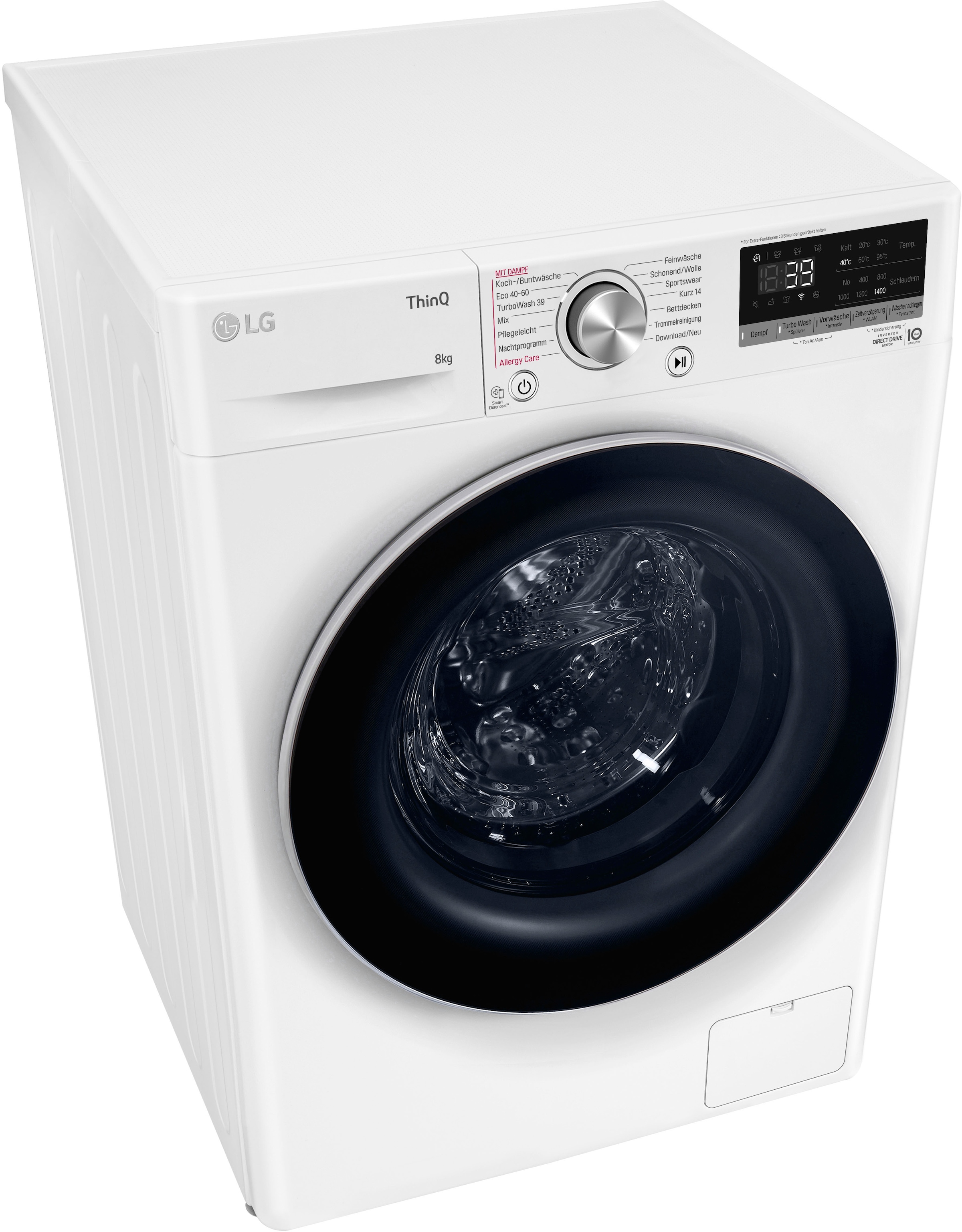 LG Waschmaschine »F4WV708P1E«, Serie 7, F4WV708P1E, 8 kg, 1400 U/min, TurboWash® - Waschen in nur 39 Minuten