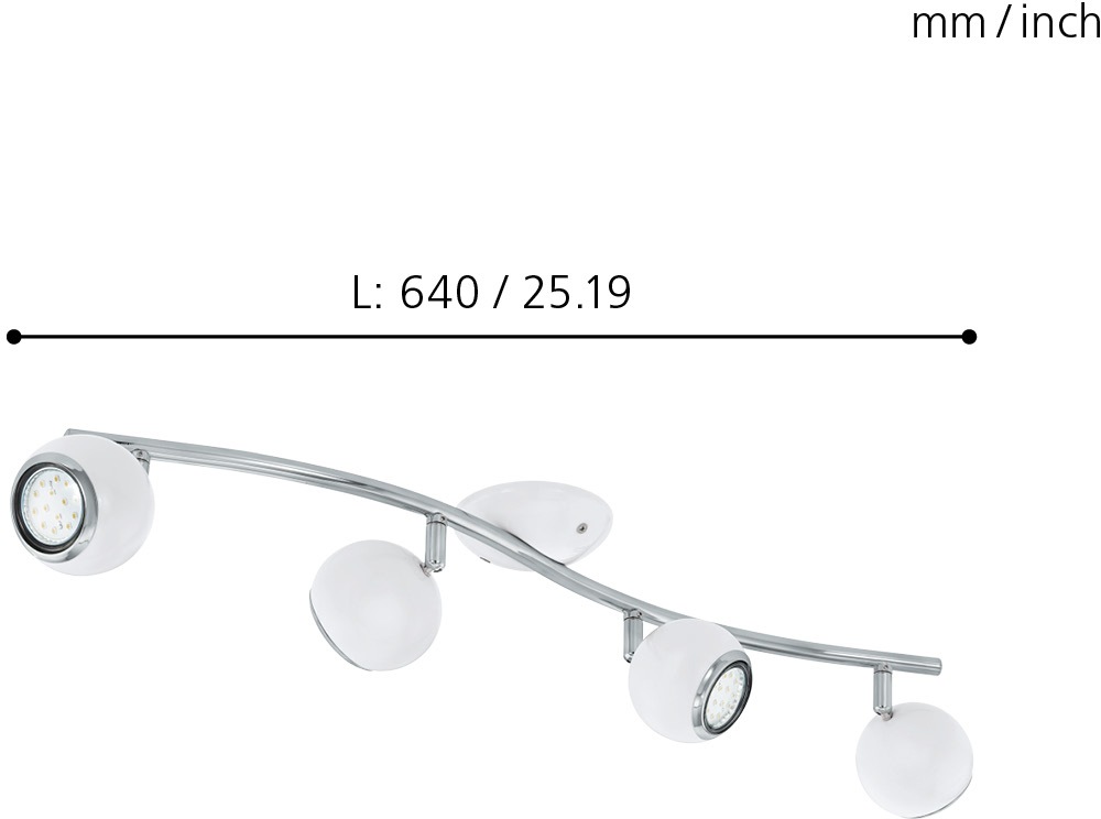 EGLO LED Deckenspots »BIMEDA«, 4 flammig, Leuchtmittel LED-Board-GU10   LED günstig online kaufen