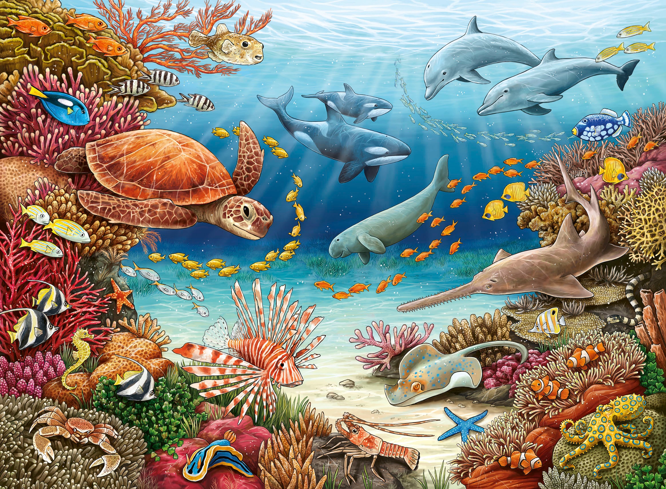 Ravensburger Puzzle »Wieso? Weshalb? Warum? Meerestiere am Korallenriff«, Made in Germany