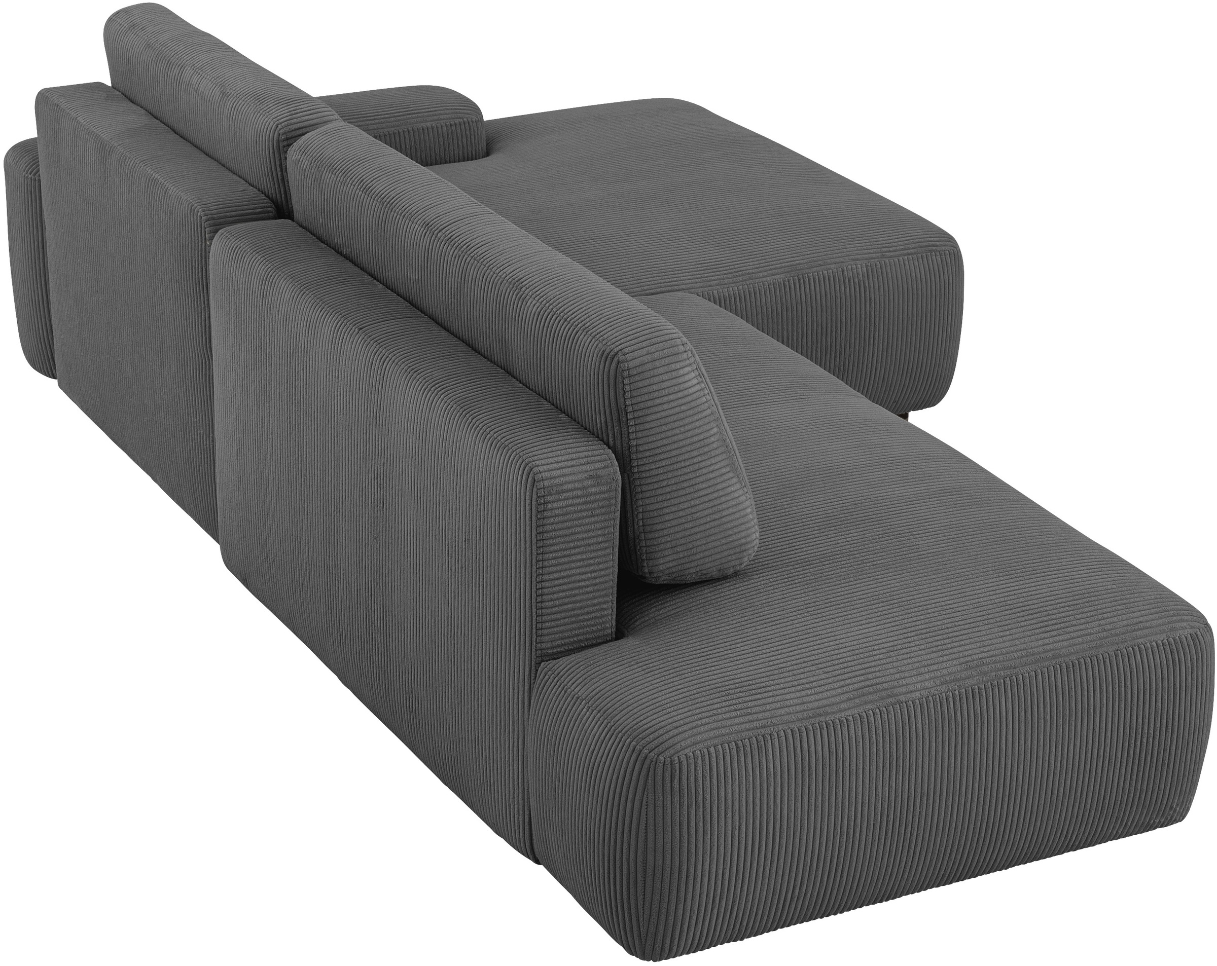 INOSIGN Ecksofa »TORGE, Schlafsofa Cord, Samtvelours u. Strukur fein, Couch in L-Form«, Schlaffunktion und Bettkasten, Liegefläche: 210x125 cm, neues Design