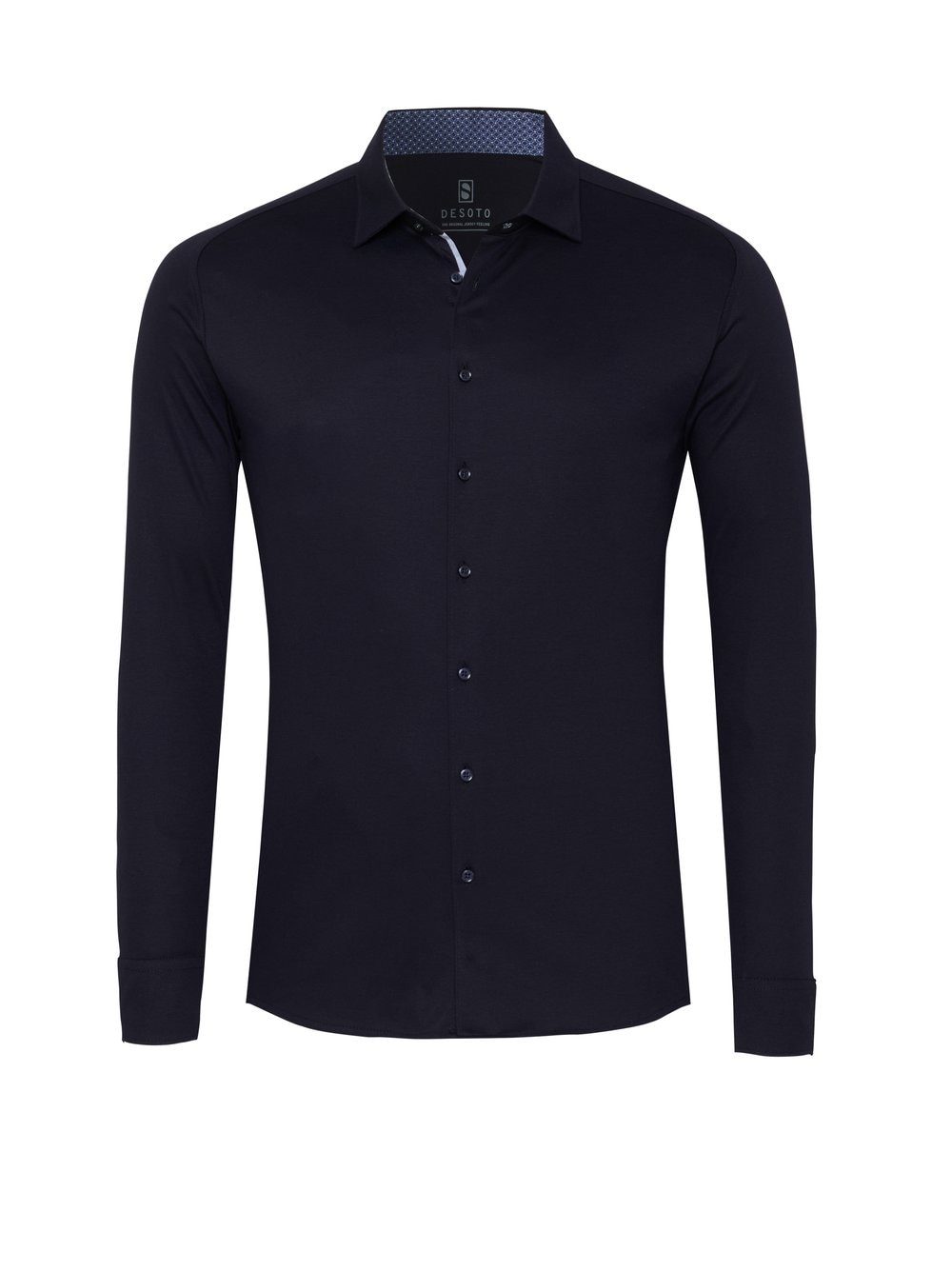 DESOTO Langarmhemd »Jersey Casual Kent« Businesshemd, Jersey, Kentkragen, slim fit