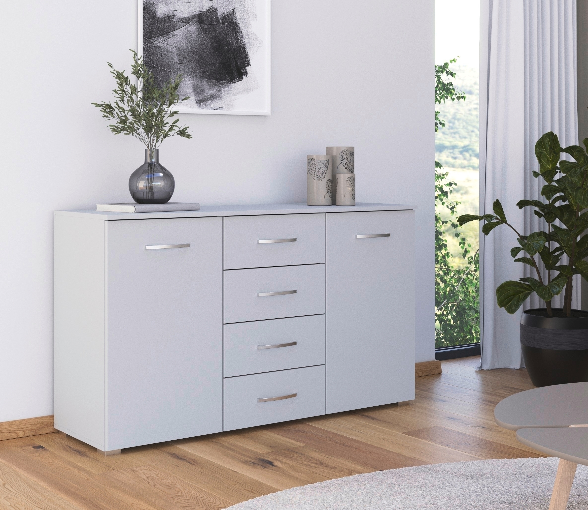 rauch Kombikommode »Pure by Aditio«, im minimalistischem Design, 4 Schubladen mit Softclose-Funktion
