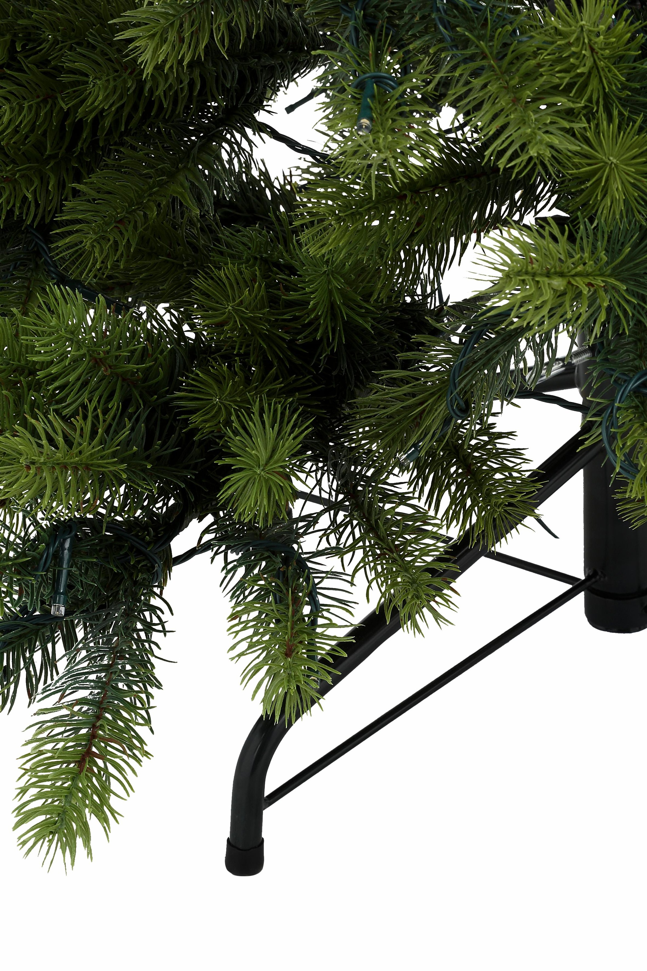 Creativ deco Künstlicher Weihnachtsbaum »Weihnachtsdeko, künstlicher Christbaum, Tannenbaum«, in schlanker Form, mit LED-Lichterkette