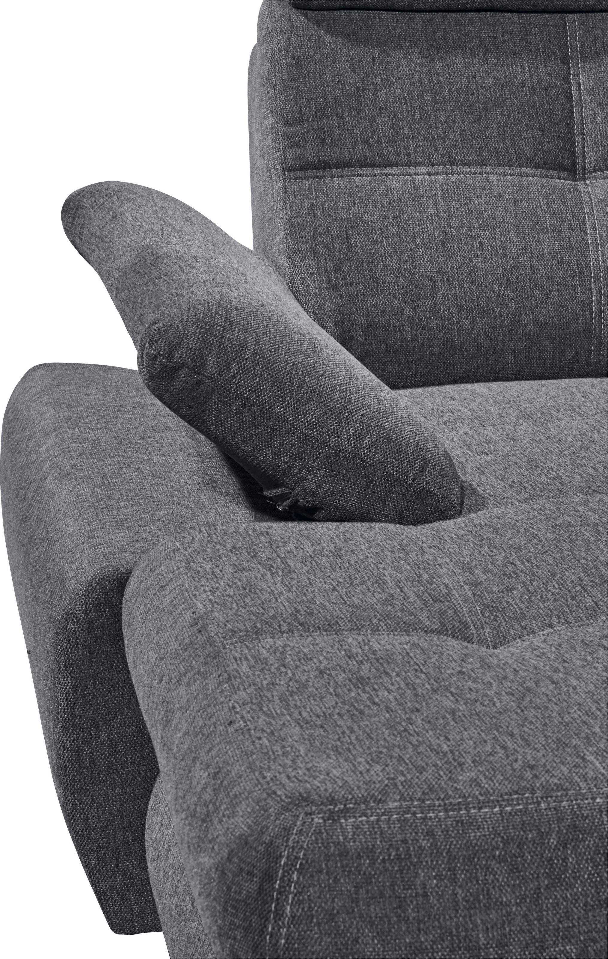 ED EXCITING DESIGN Wohnlandschaft »Alba U-Form«, mit Bettfunktion, Bettkasten, Armteilverstellung & Kopfstützen