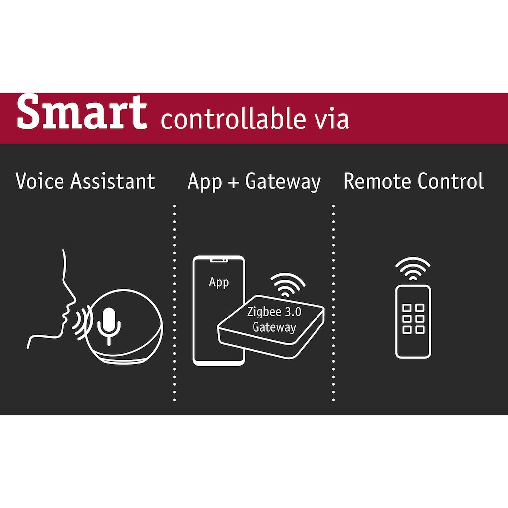 Paulmann LED-Leuchtmittel »Smart Home Zigbee Standardform 9,3 W Matt E27 RGBW«, E27, 1 St., Farbwechsler