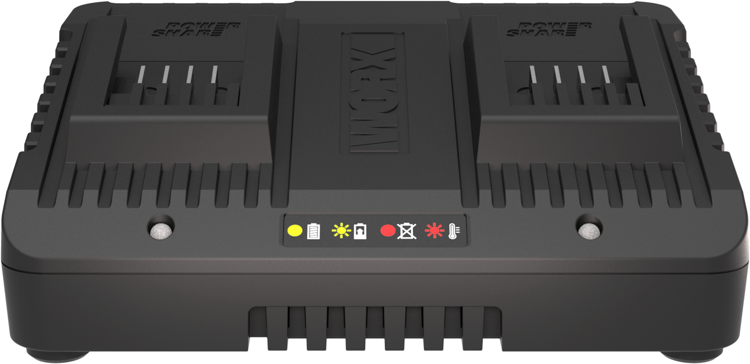 Worx Akku-Ladestation »Dual-Ladegerät WA3772« 2.000 für alle WORX PowerShare Akkus, gleichzeitige Aufladen von 2 Akkus