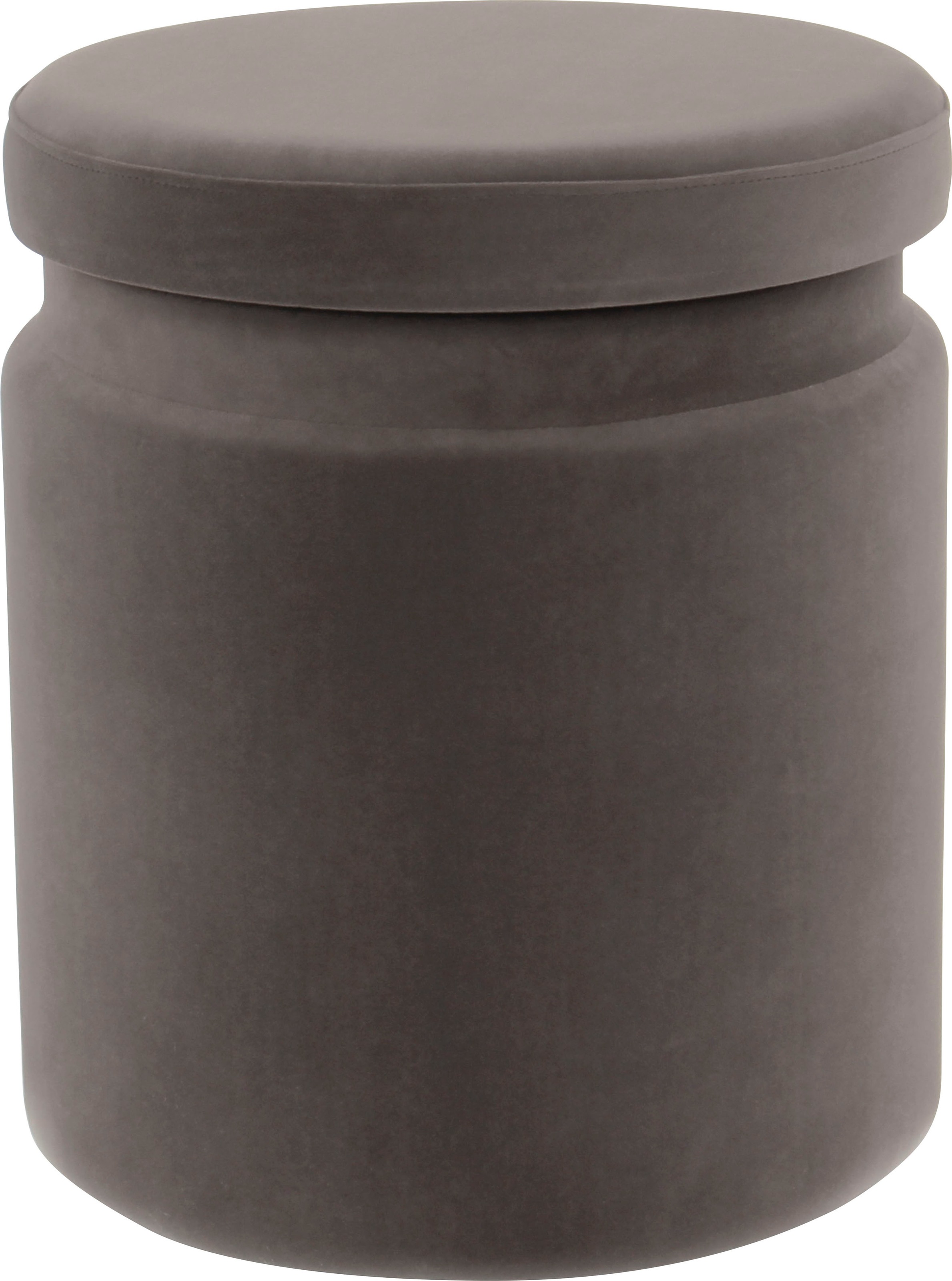Kayoom Stauraumhocker »Hocker Zora 225 2er-Set, samtweicher Stoffbezug,runde elegante Form«, (Set, 2 St.), samtweich, gepolstert, mit Stauraum, weiche Polsterung