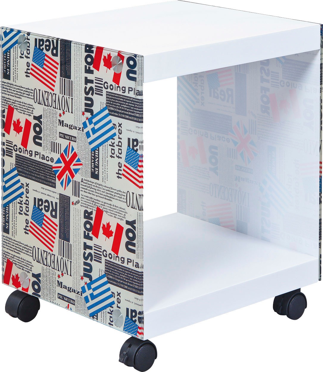 Inter Link Beistelltisch »Cube« mit gestalteten Glasseiten günstig online kaufen