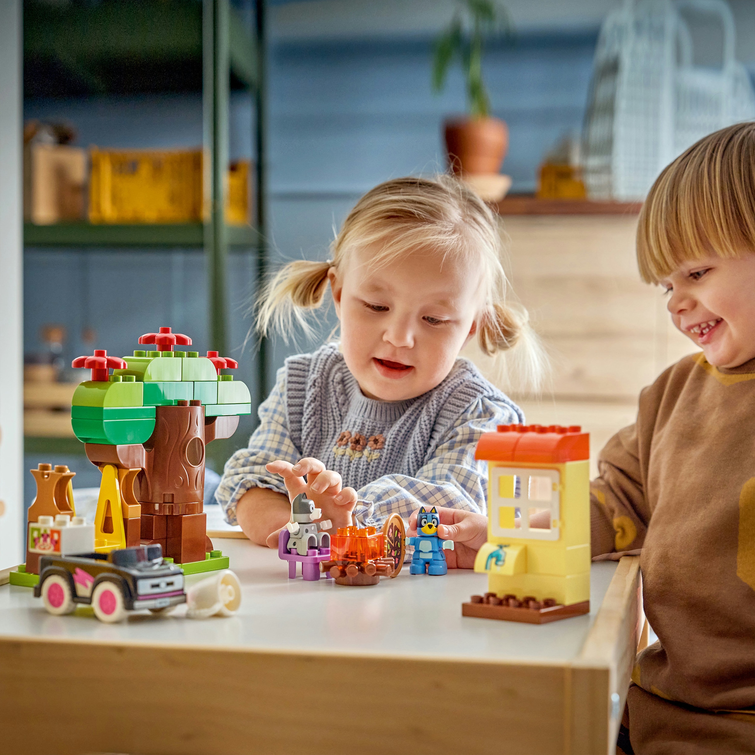 LEGO® Konstruktionsspielsteine »Pizza-Schwestern mit Muffin und Bluey (10469), LEGO DUPLO Bluey« Made in Europe