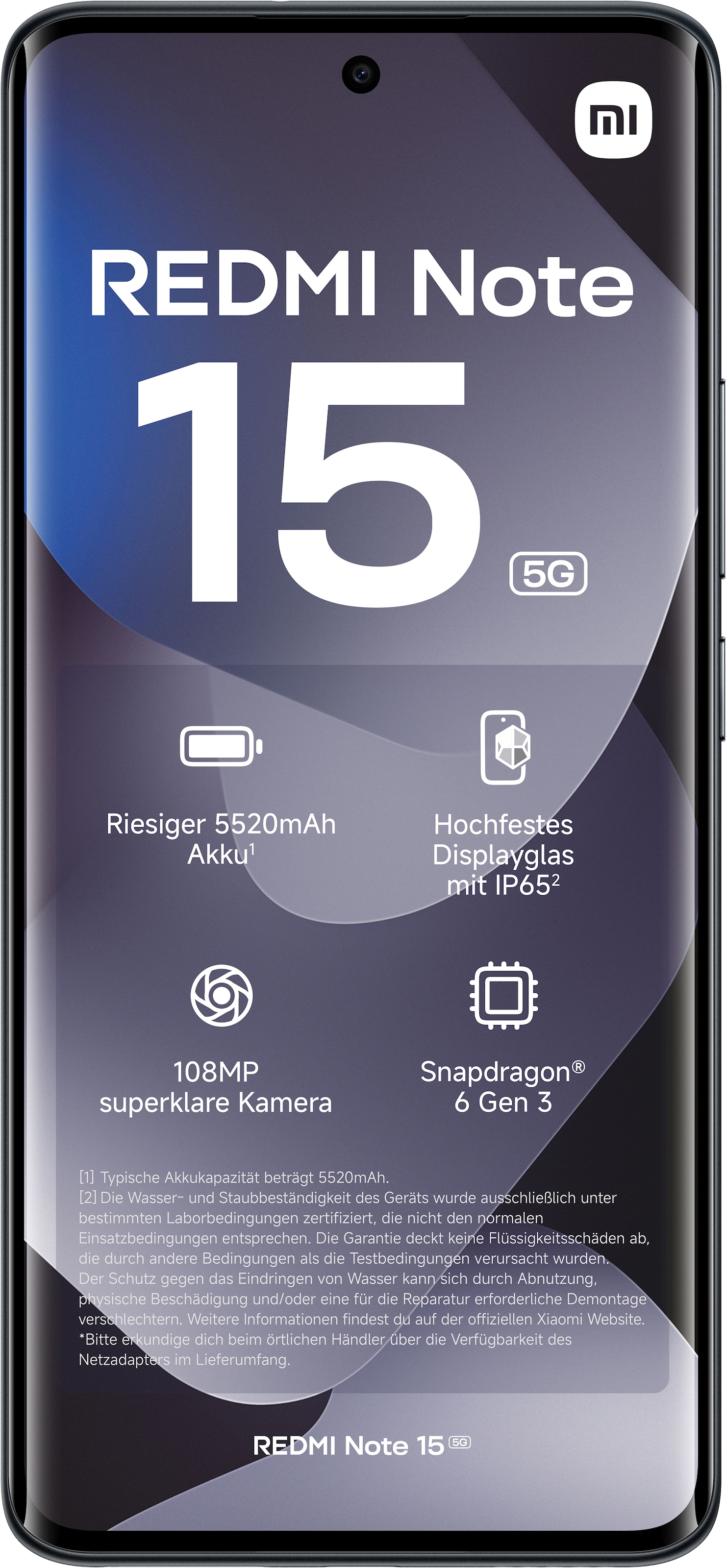 Xiaomi Smartphone »Redmi Note 15 5G 6+128« Black