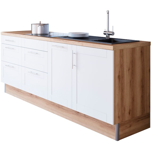 OPTIFIT Küche »Ahus«, Breite 225 cm, wahlw. Mit E-Geräten, Soft Close  Funktion, MDF Fronten auf Raten bestellen