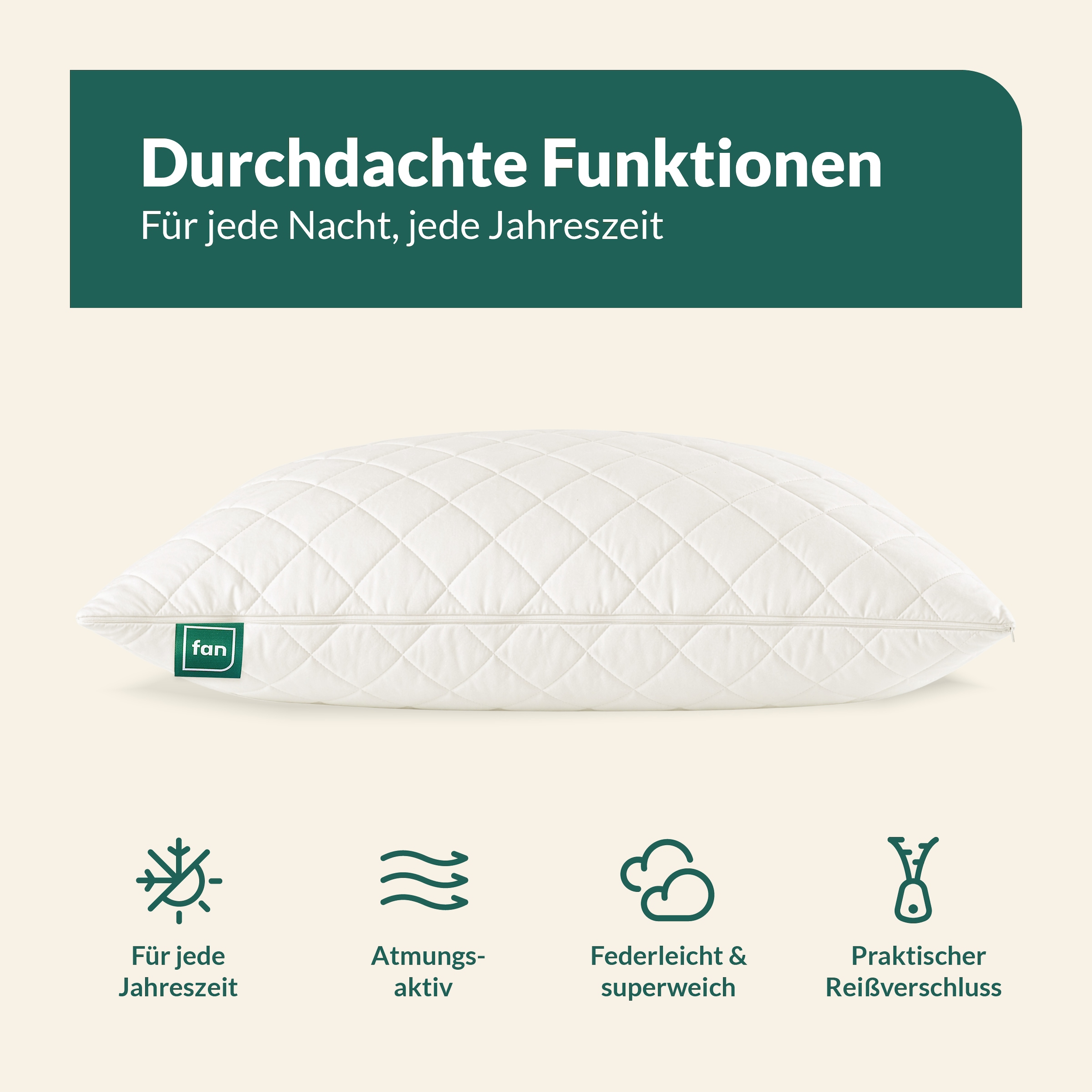 fan Naturhaarkissen »Baby Alpaka« Füllung: Wolle 1 Stk. tlg. Alpaka-Steppfüllung "Vlies der Götter"