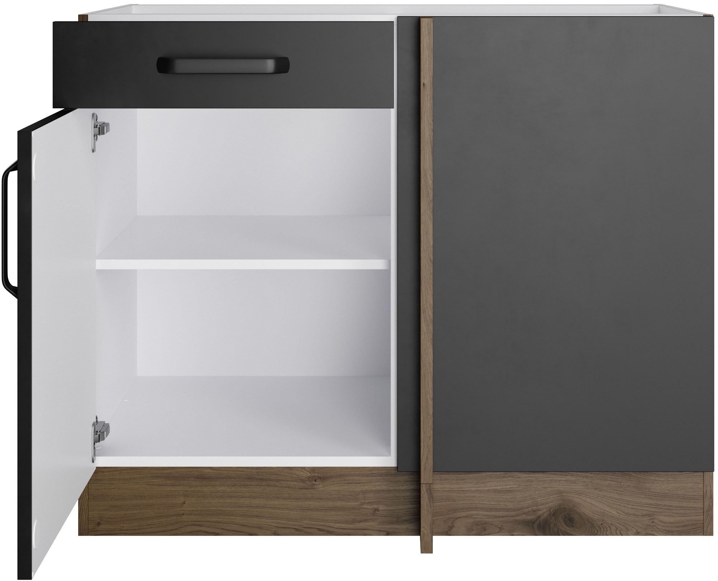 wiho Küchen Eckunterschrank »Elba«, Breite: 110 cm, mit Schubkasten und zusätzlichem Einlegeboden
