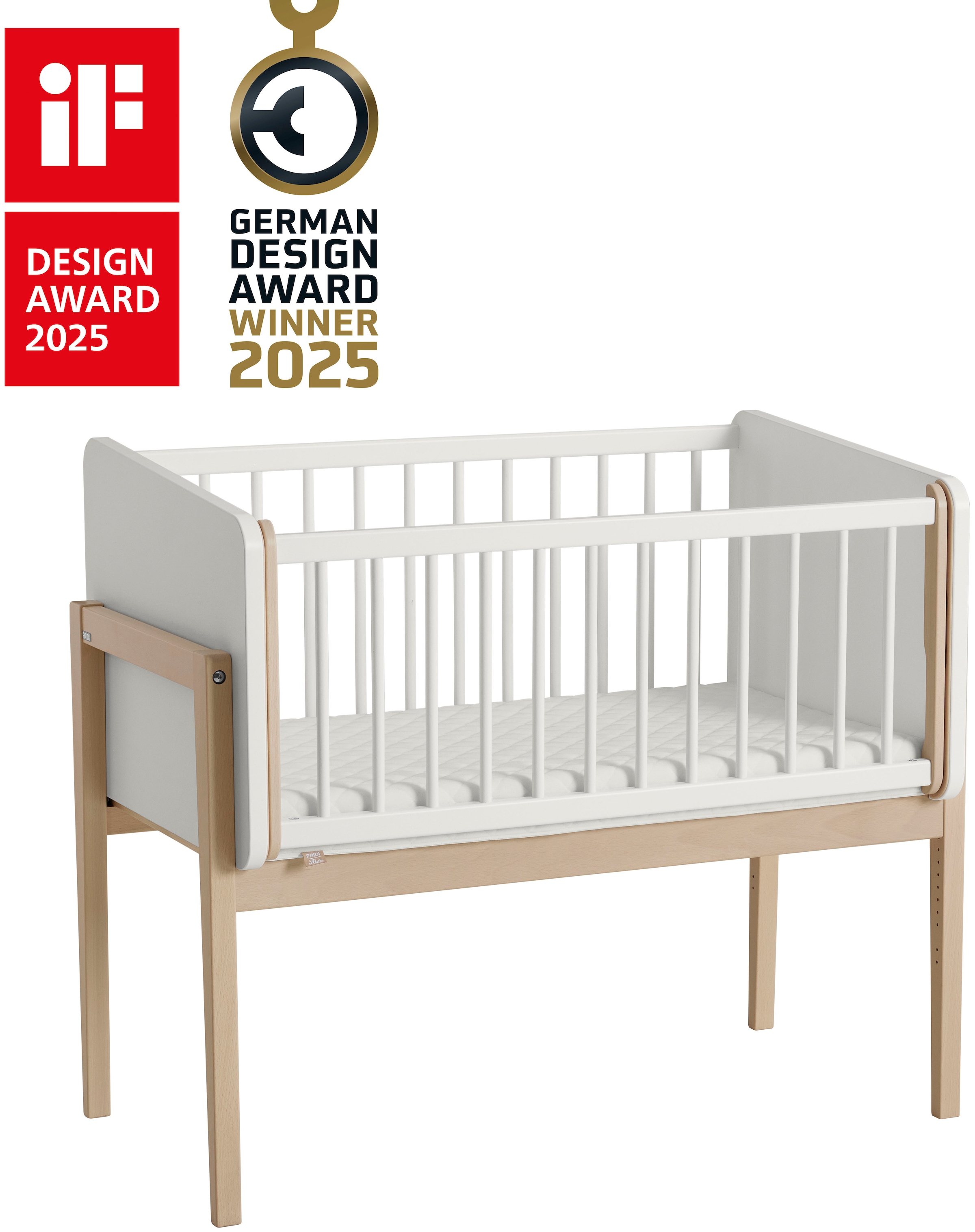 PAIDI Beistellbett »LITTLE CLOUD«, mit Lattenrost, variabel höhenverstellbar, umbaubar zum Tiny Sofa