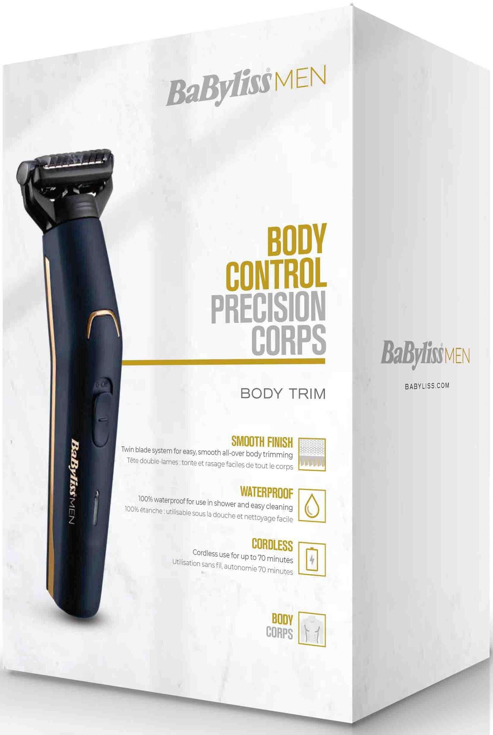 BaByliss Elektrokörperrasierer »BG120E MEN 100% Körperhaartrimmer wasserfester 3 Body kaufen günstig St. Trim«, Aufsätze