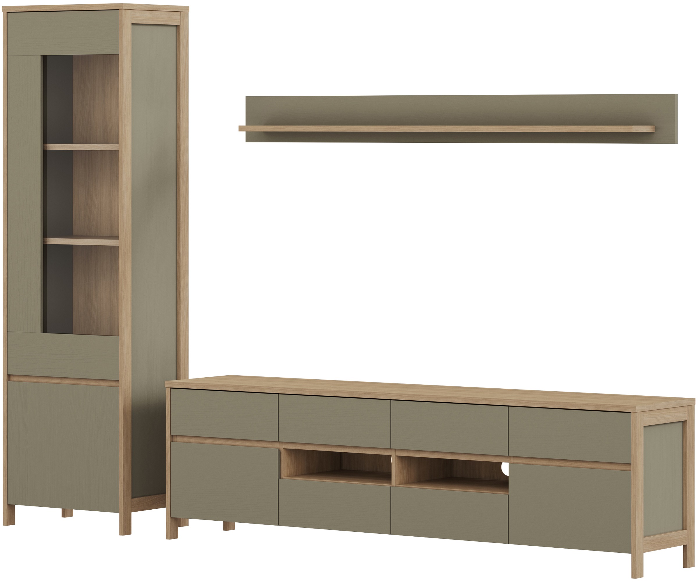 Home affaire Wohnwand »Stranda, moderne Anbauwand, Komplettset im Scandi-St günstig online kaufen