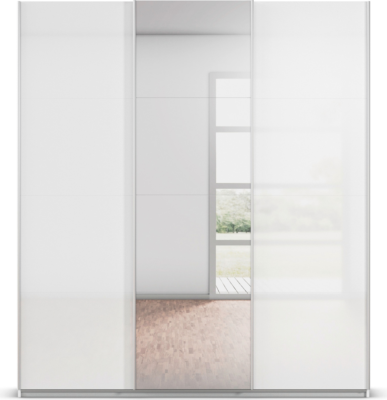 rauch Schwebetürenschrank »Kleiderschrank Schrank Garderobe AGORDO«, Top Innenausstattung, in 4 Breiten und 2 Höhen MADE IN GERMANY