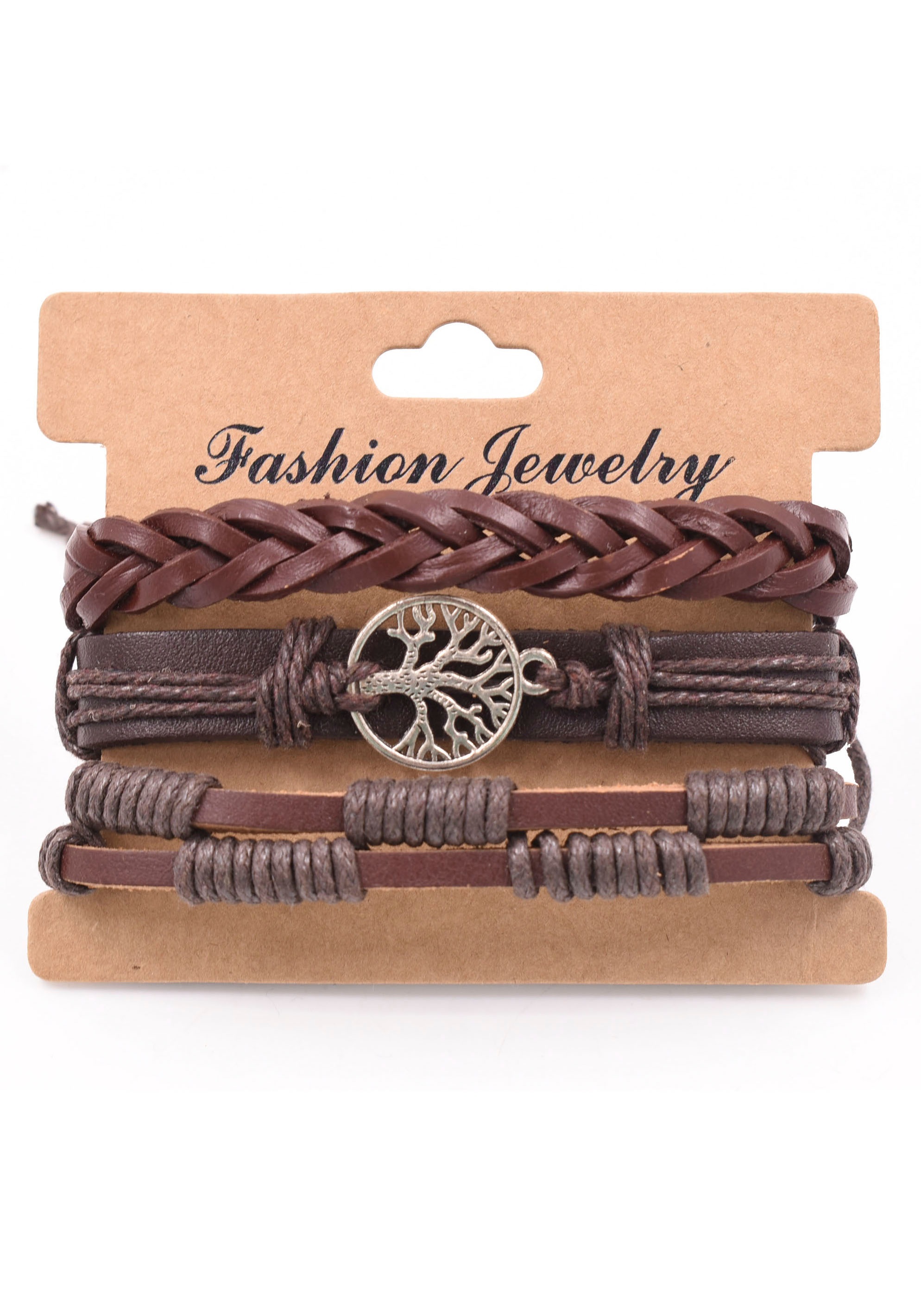Firetti Armband Set »Multipack Schmuck Geschenk Armschmuck Lederarmband Lebensbaum«, (Set, 3 tlg.), Made in Germany