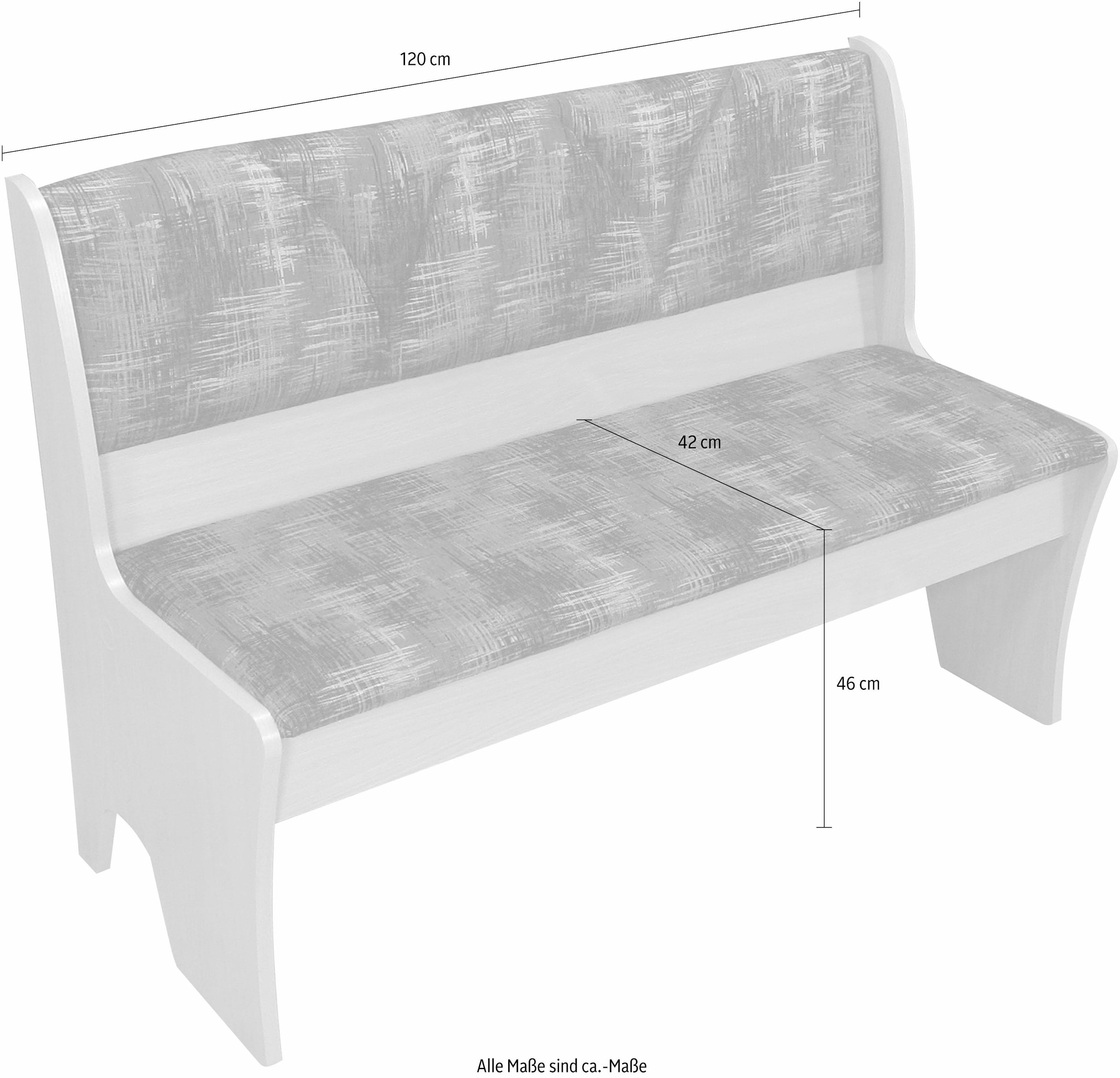 Home affaire Polsterbank »Halle«, Breite 120 cm