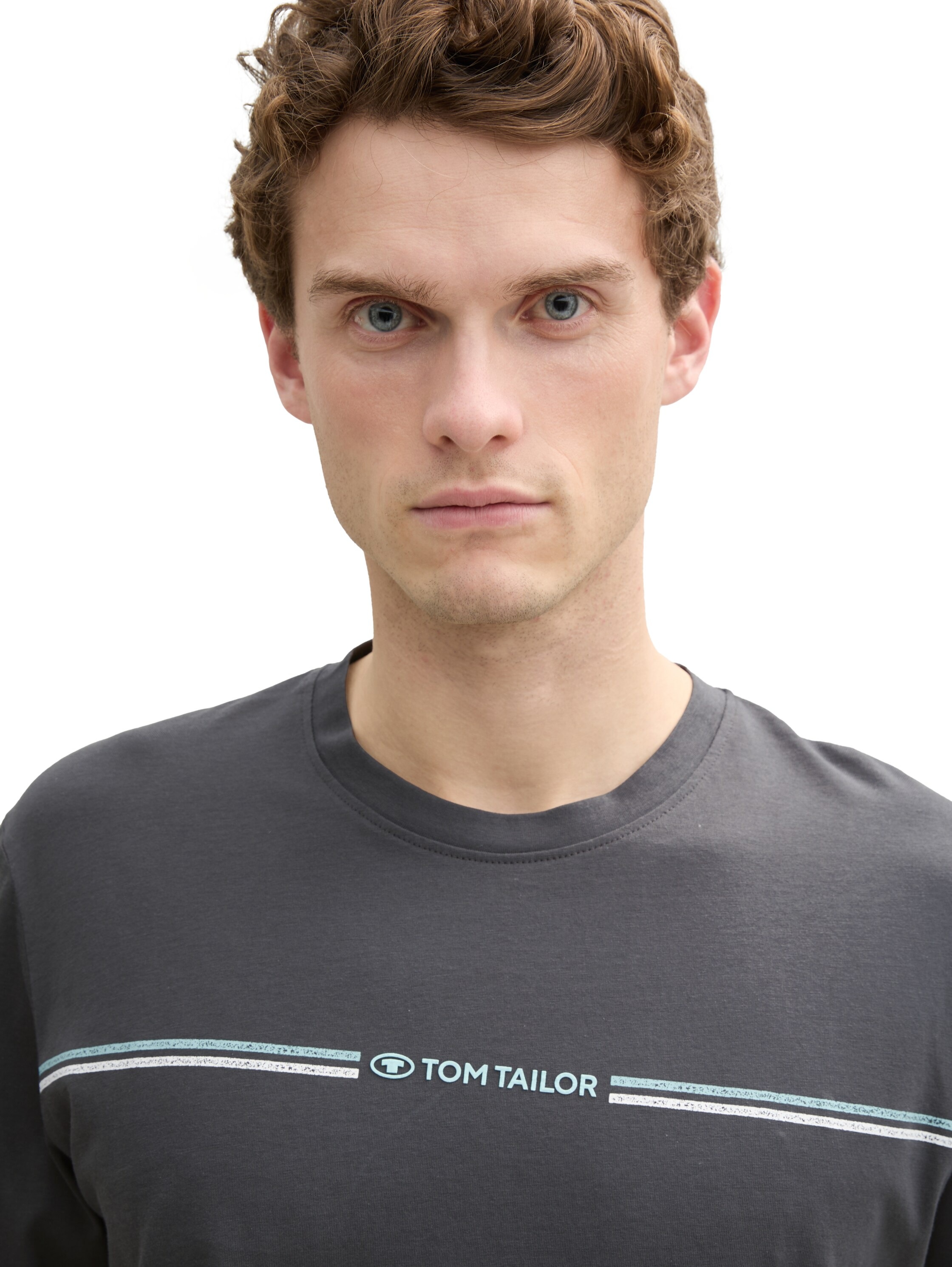 TOM TAILOR T-Shirt mit Logofrontprint