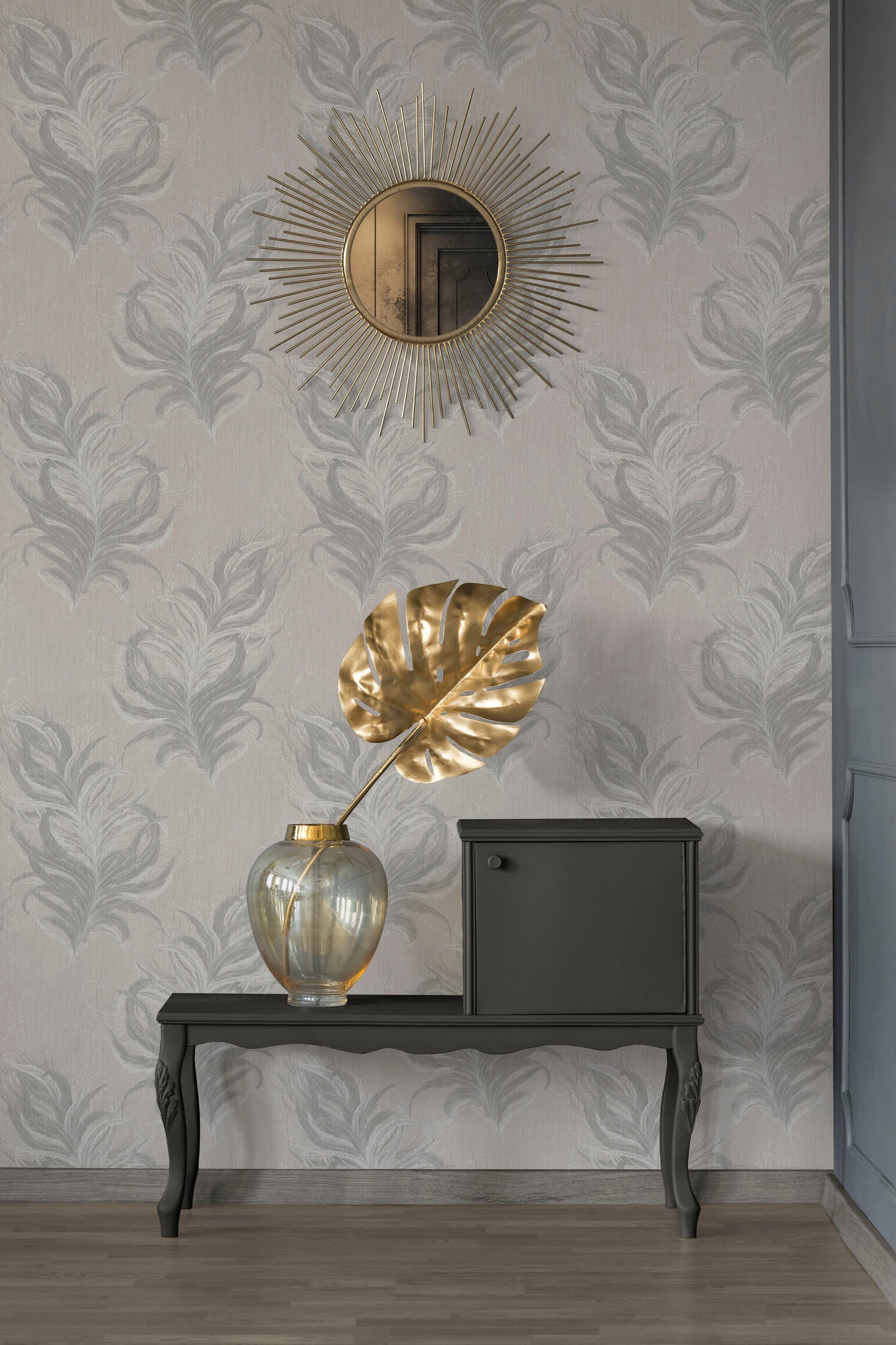 living walls Vliestapete »Mata Hari«, orientalisch-gemustert-Motiv, Tapete Federn Tapeten Wohnzimmer Schlafzimmer Küche modern Design Büro