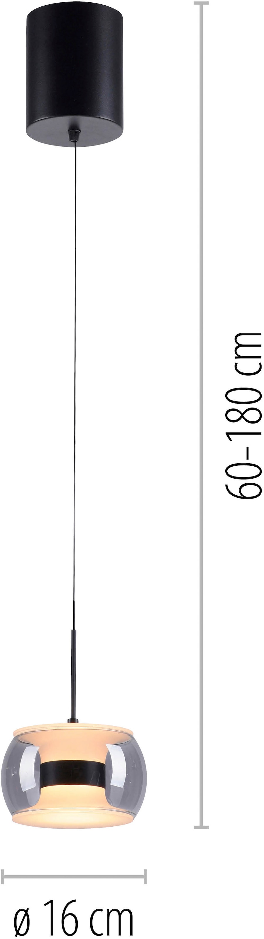 Paul Neuhaus LED Pendelleuchte »FUMEA« LED-Board 1 Stk. warmweiß - kaltweiß Comfort Lift, CCT(2200-5000K), 3-Stufen-Dimmung per Wandschalter