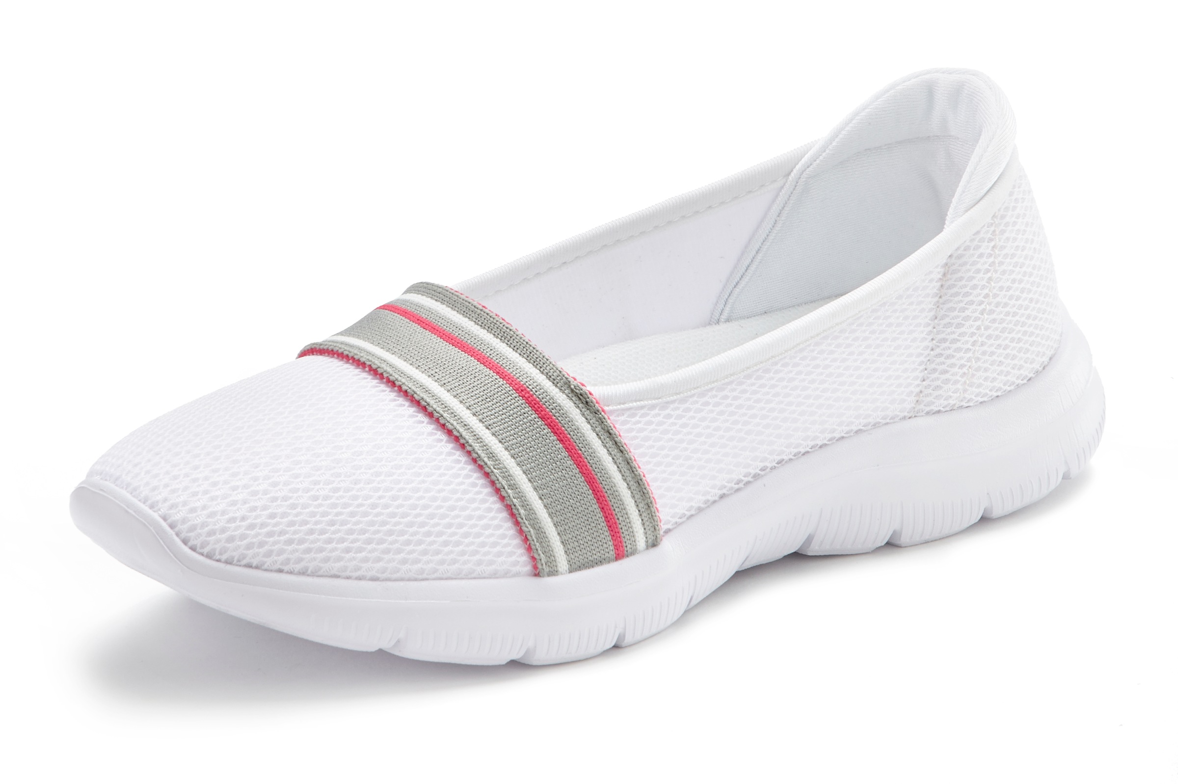 LASCANA Slipper, "Slip On" federleichter Sneaker, Halbschuh aus Mesh Material VEGAN