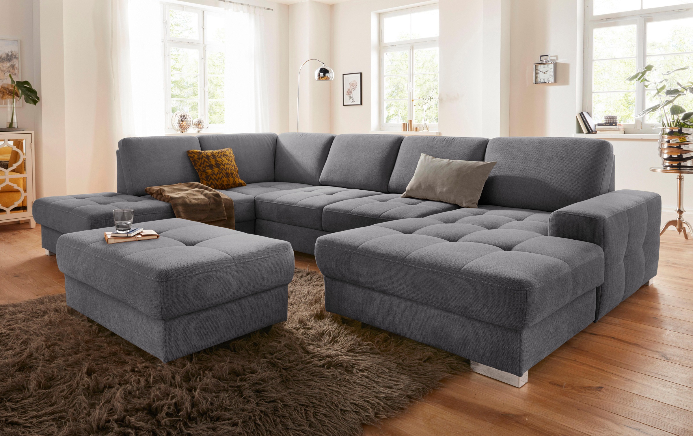 sit&more Wohnlandschaft »Santorini U-Form« mit Federkern und Sitztiefenvers günstig online kaufen