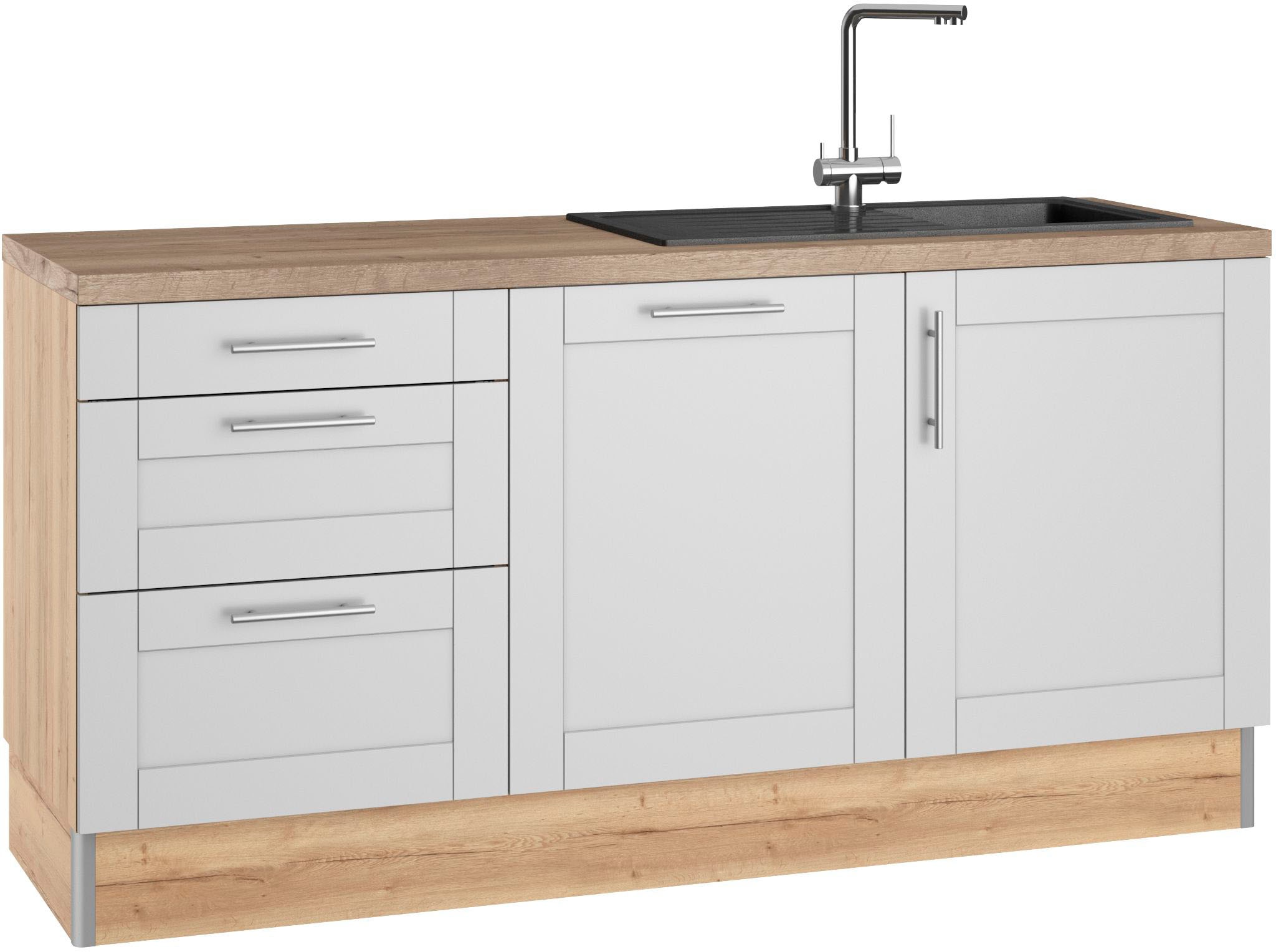 OPTIFIT Küche »Ahus«, 180 cm breit, ohne E-Geräte, Soft Close Funktion, MDF Fronten