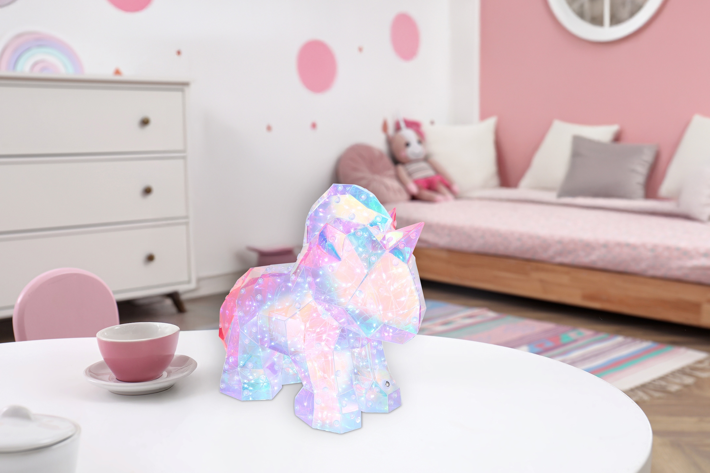 GLOBO LIGHTING Tischleuchte »BRONDAR« LED-Modul 1 Stk. Kaltweiß Tischlampe Nachttischlampe Deko-Tischleuchte Schlafzimmer