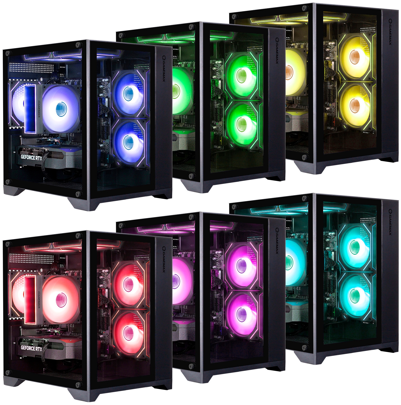 GAMEMAX Gaming-PC-Komplettsystem »MegaDeal Infinity Mini BK 2837 AMD Ryzen 5 7500F 32GB DDR5 1TB SSD« 34 ″ AMD Ryzen 5 GeForce RTX? 5060 Ti 32 GB RAM 1.000 GB SSD Windows 11, DDR5 RAM + MSI MAG 342CQR E2 Curved Monitor 86cm (34")
