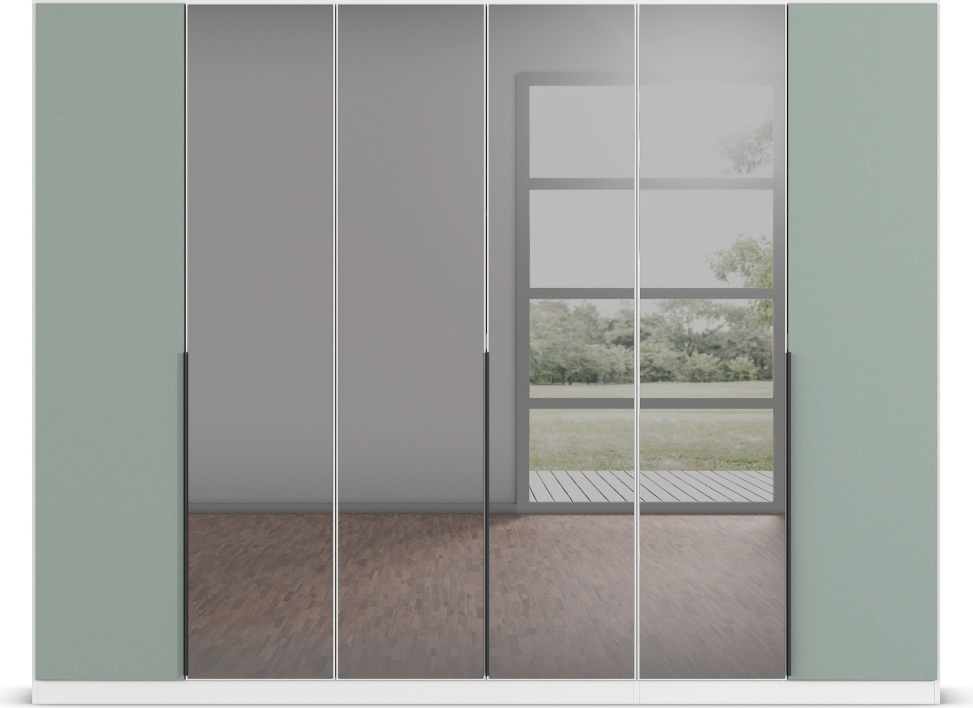 INOSIGN BY RAUCH Drehtürenschrank »Ferris Schrank Breite 2,10m BESTSELLER Schlafzimmerschrank«, Kleiderschrank mit Spiegel in den Ausführungen BASIC/CLASSIC/PREMIUM