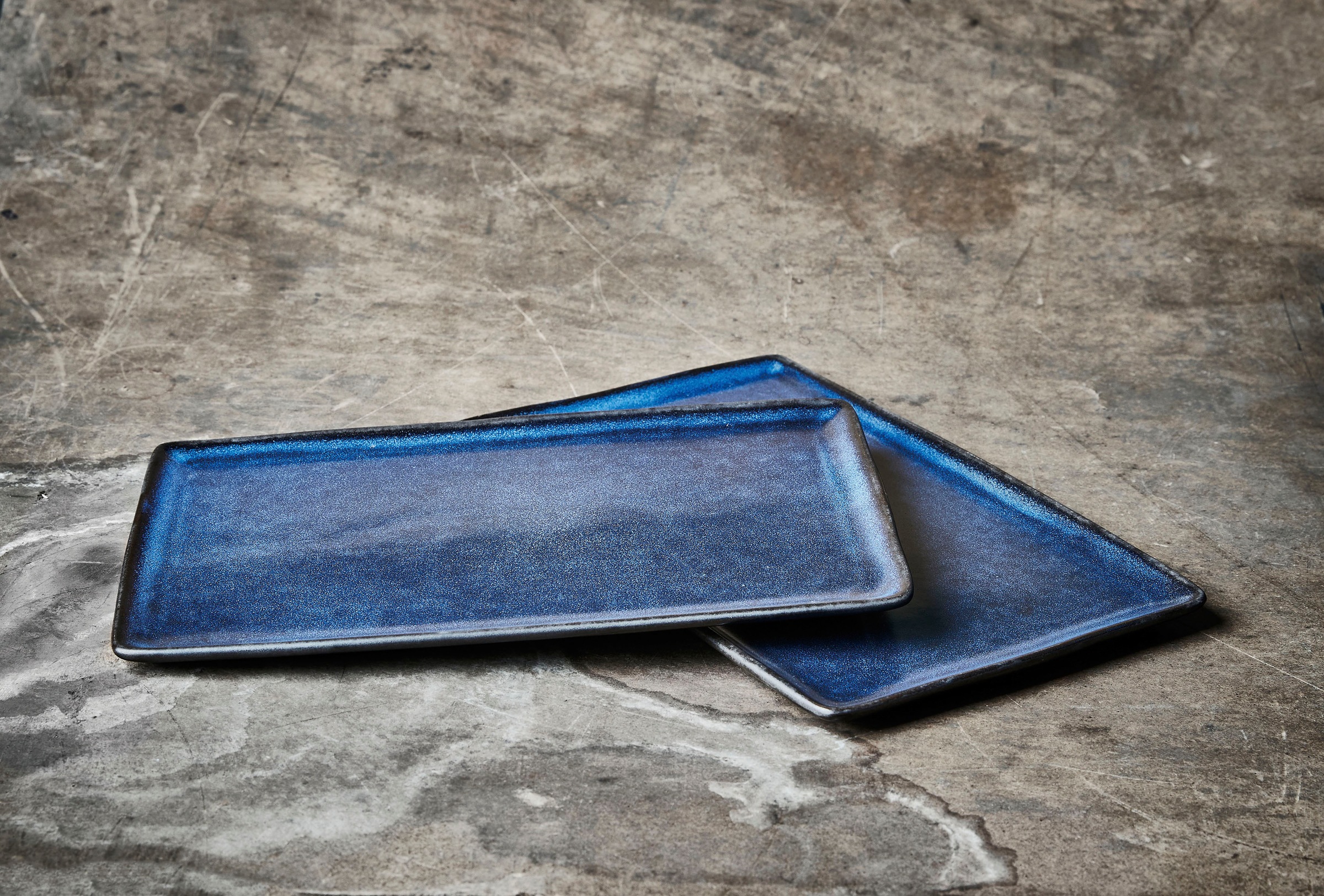 aida RAW Teller »Midnight blue«, (Set, 6 St.), Steinzeug