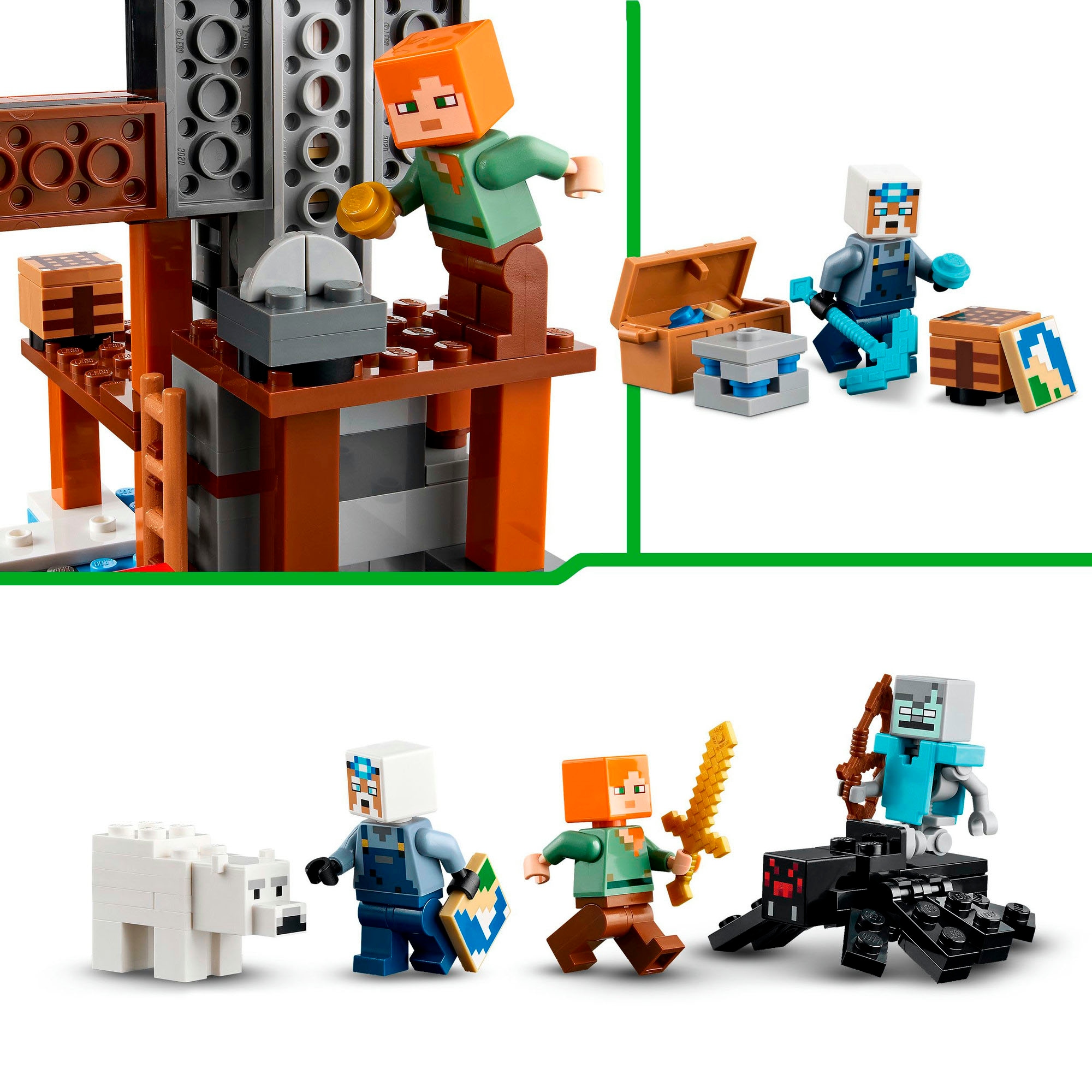 LEGO® Konstruktionsspielsteine »Die Spitzhackenmine (21277), LEGO Minecraft«, (530 St.), Made in Europe