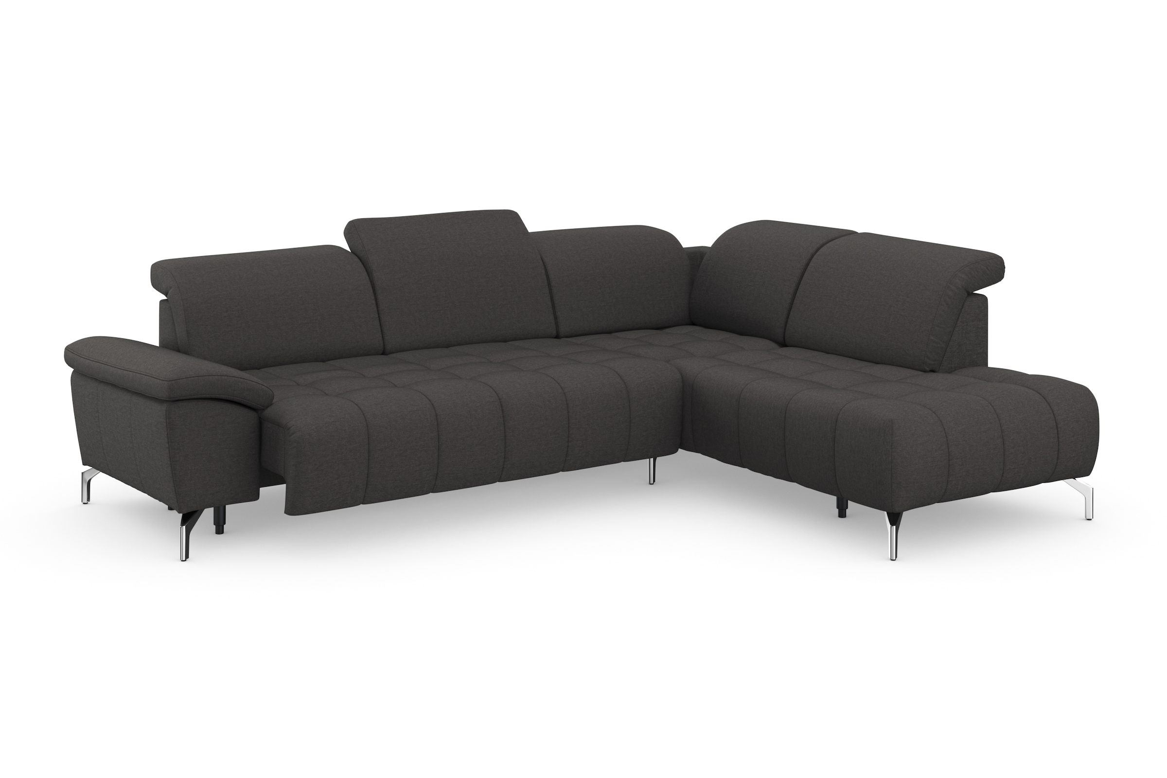 sit&more Ecksofa »Cool L-Form«, wahlweise mit Kopfteilverstellung und Vorziehsitz, motorisch