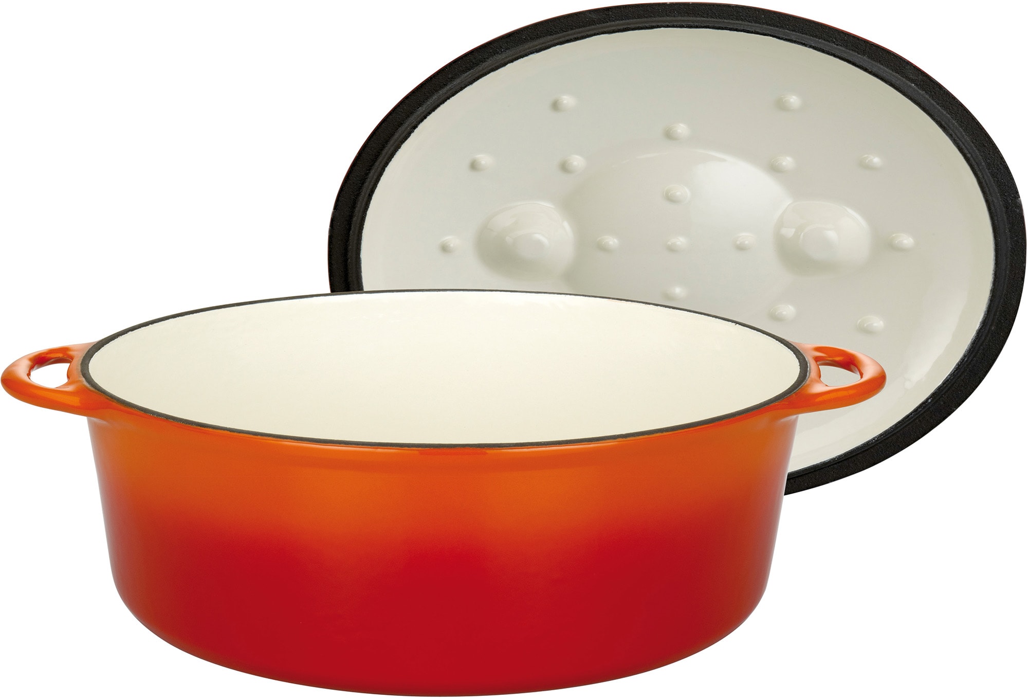 GSW Topf-Set »Orange Shadow«, Gusseisen, (Set, 4 tlg., 1x Kochtopf Ø 24 cm, 1 x Bräter 32x25 cm, je mit Deckel), Induktion