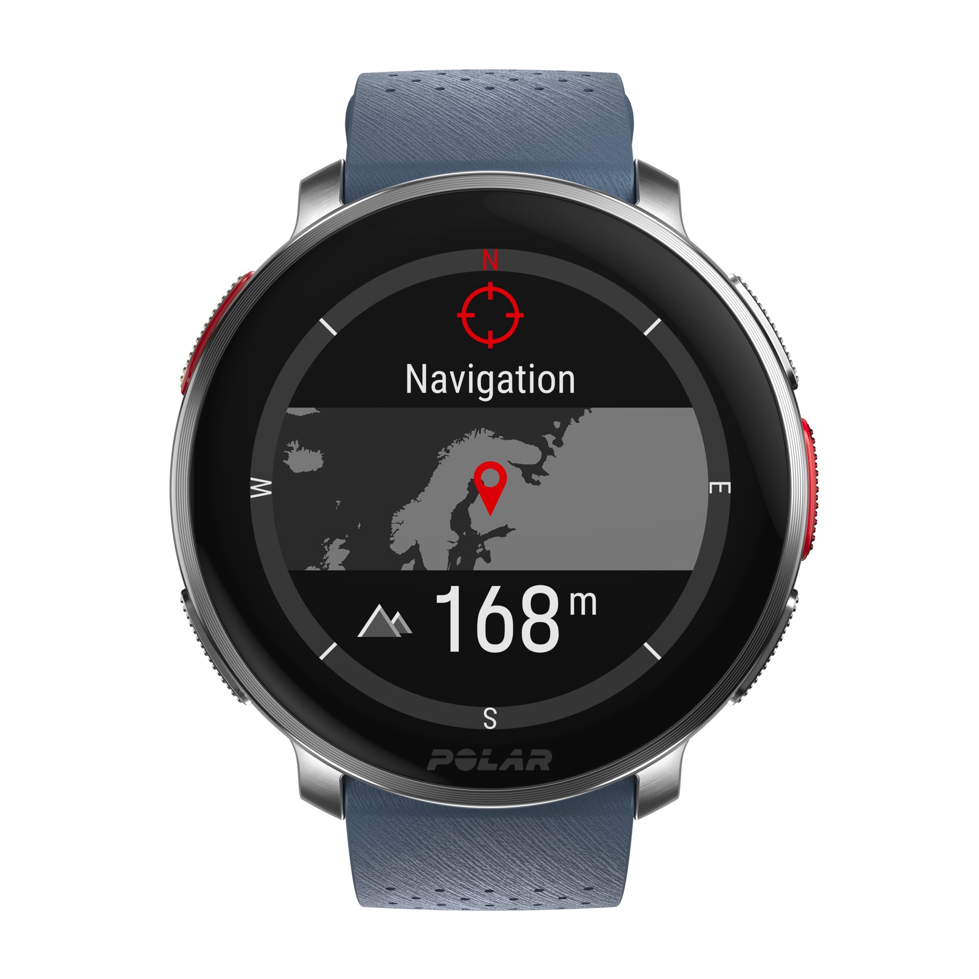Polar Smartwatch »VANTAGE V3«, (3,5 cm / 1,39 Zoll), 32 GB, Premium-Multisportuhr Silikon-Armband S-L)