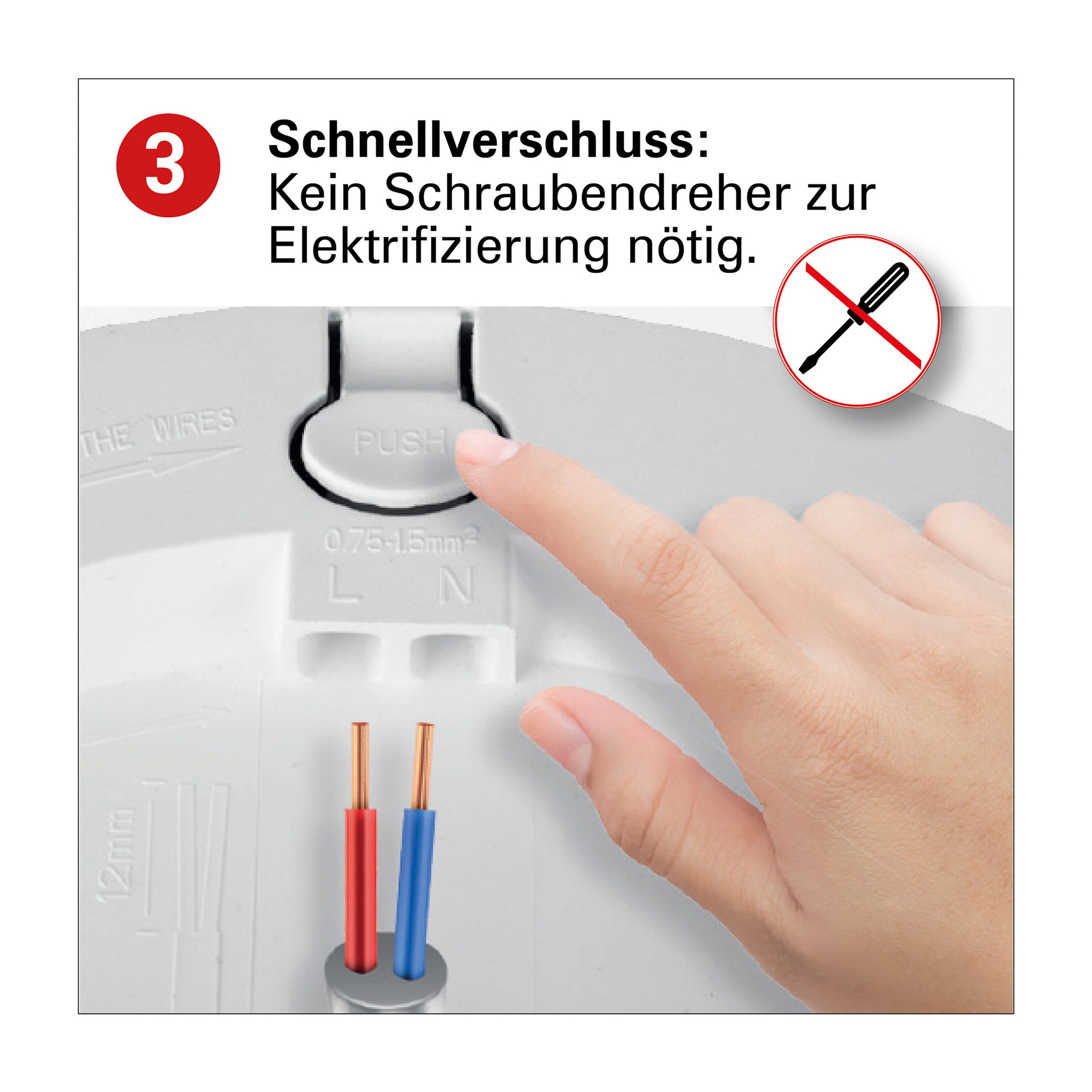 näve LED Deckenleuchte »Bonus«, 1 flammig, Leuchtmittel LED-Modul | LED fest integriert, rund, D: 17cm, weiß, CCT per Gerätschalter, flexible Installation