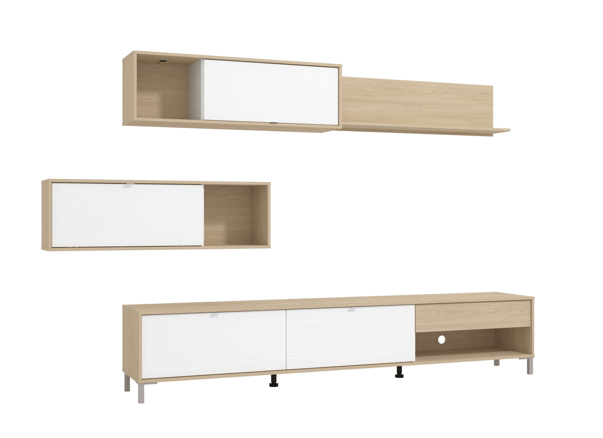 Home affaire Wohnwand »Cambridge Anbauwand, Wohnkombination, Wohnzimmer-Set,« 4 Stk. tlg.