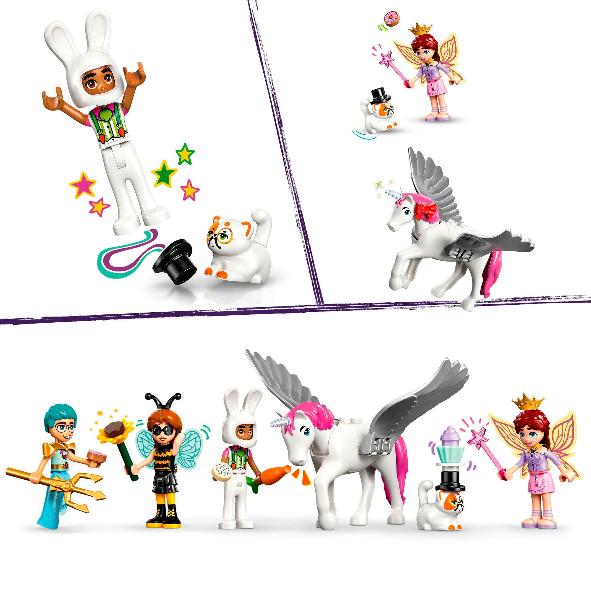 LEGO® Konstruktionsspielsteine »Kostümparty mit Einhorn und Fee (42661), LEGO Friends«, (261 St.), Made in Europe