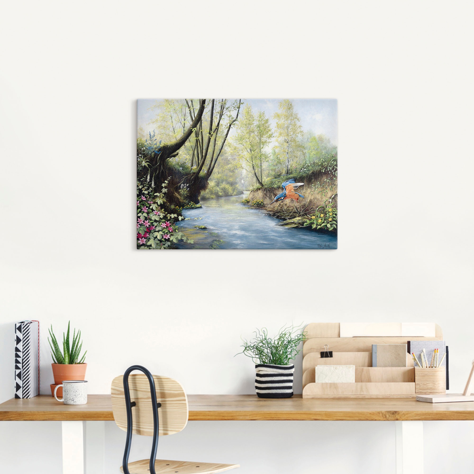 Artland Wandbild »Eisvogel III« Gewässer 1 Stk. tlg. als Leinwandbild, Post günstig online kaufen